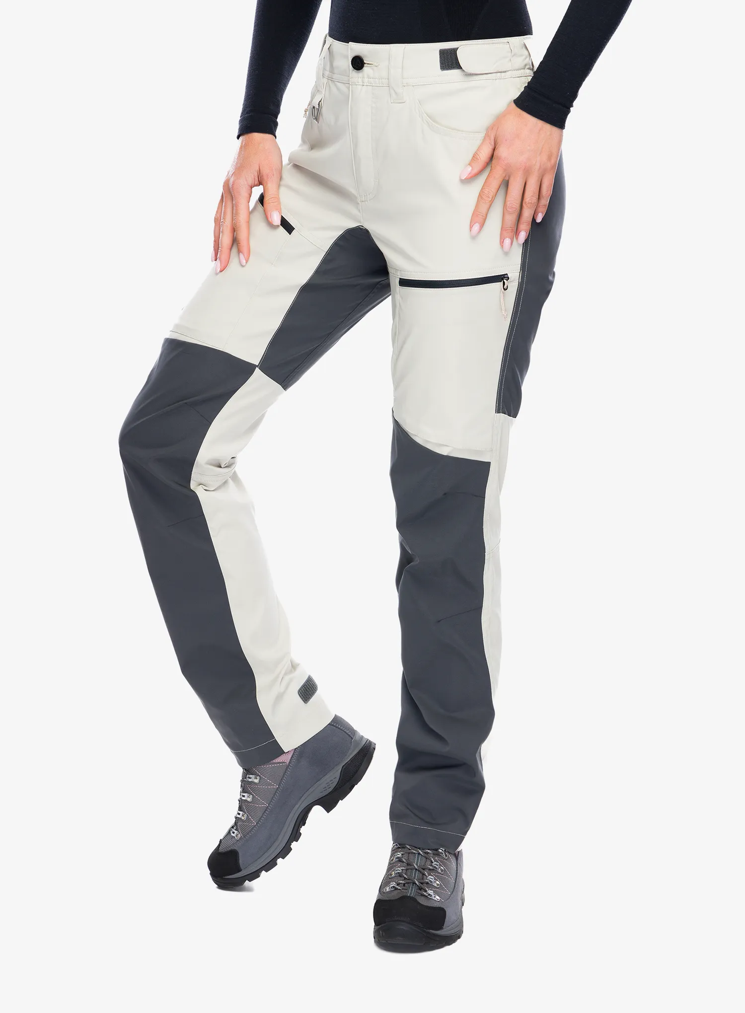 Ženske pohodniške hlače Didriksons Ara Pants 2 - light beige