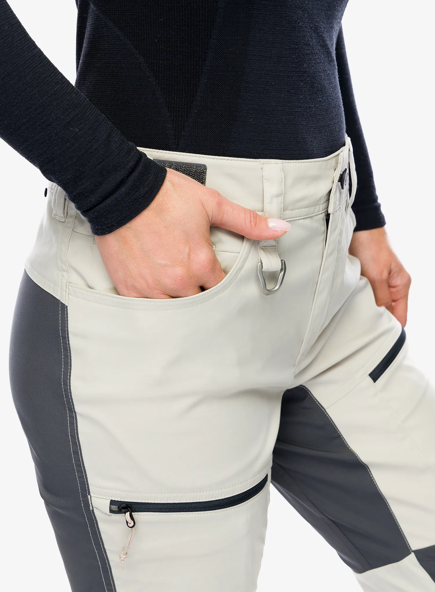 Ženske pohodniške hlače Didriksons Ara Pants 2 - light beige