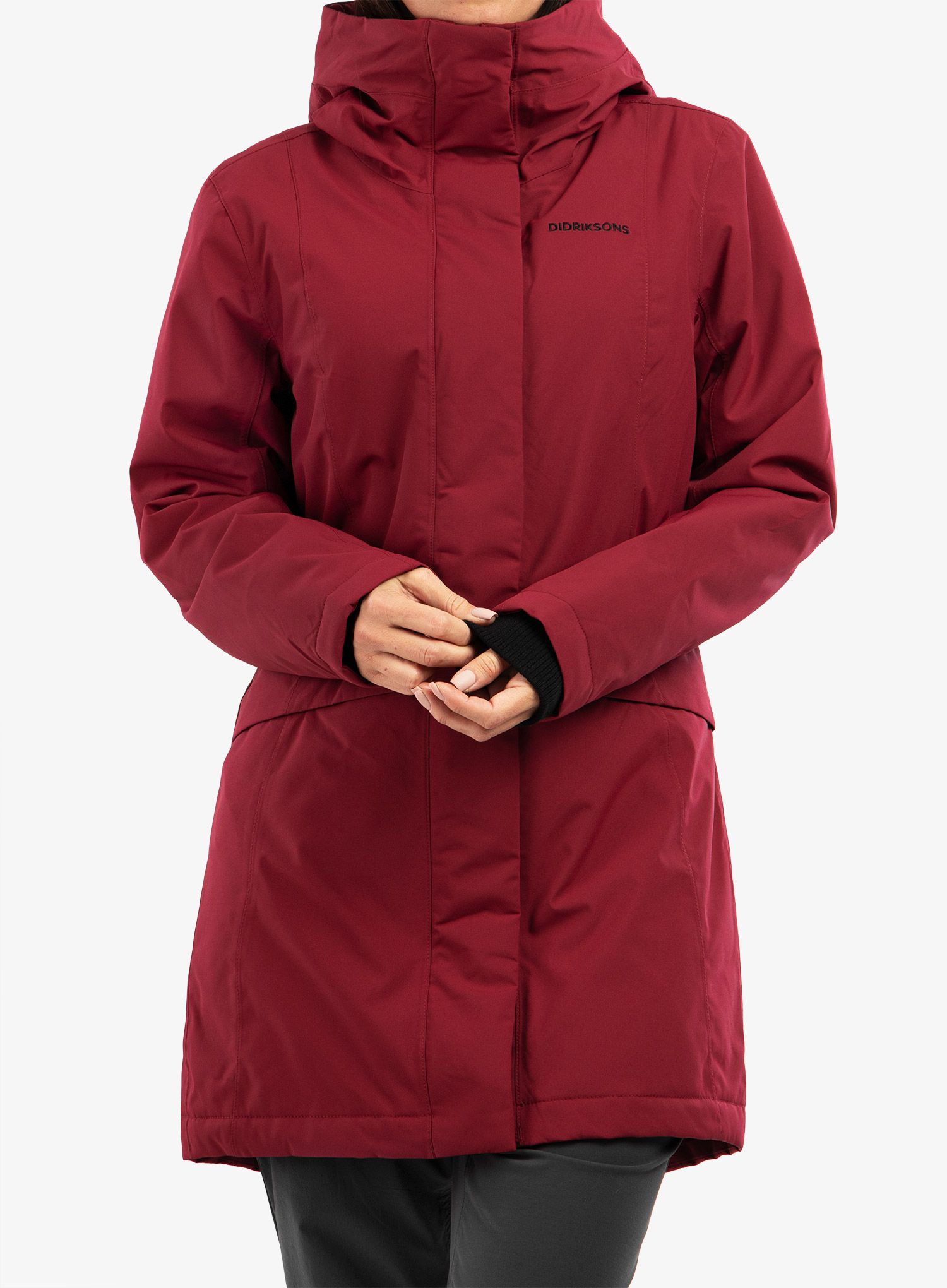 Ženski plašč Didriksons Cajsa Parka 4 - ruby red