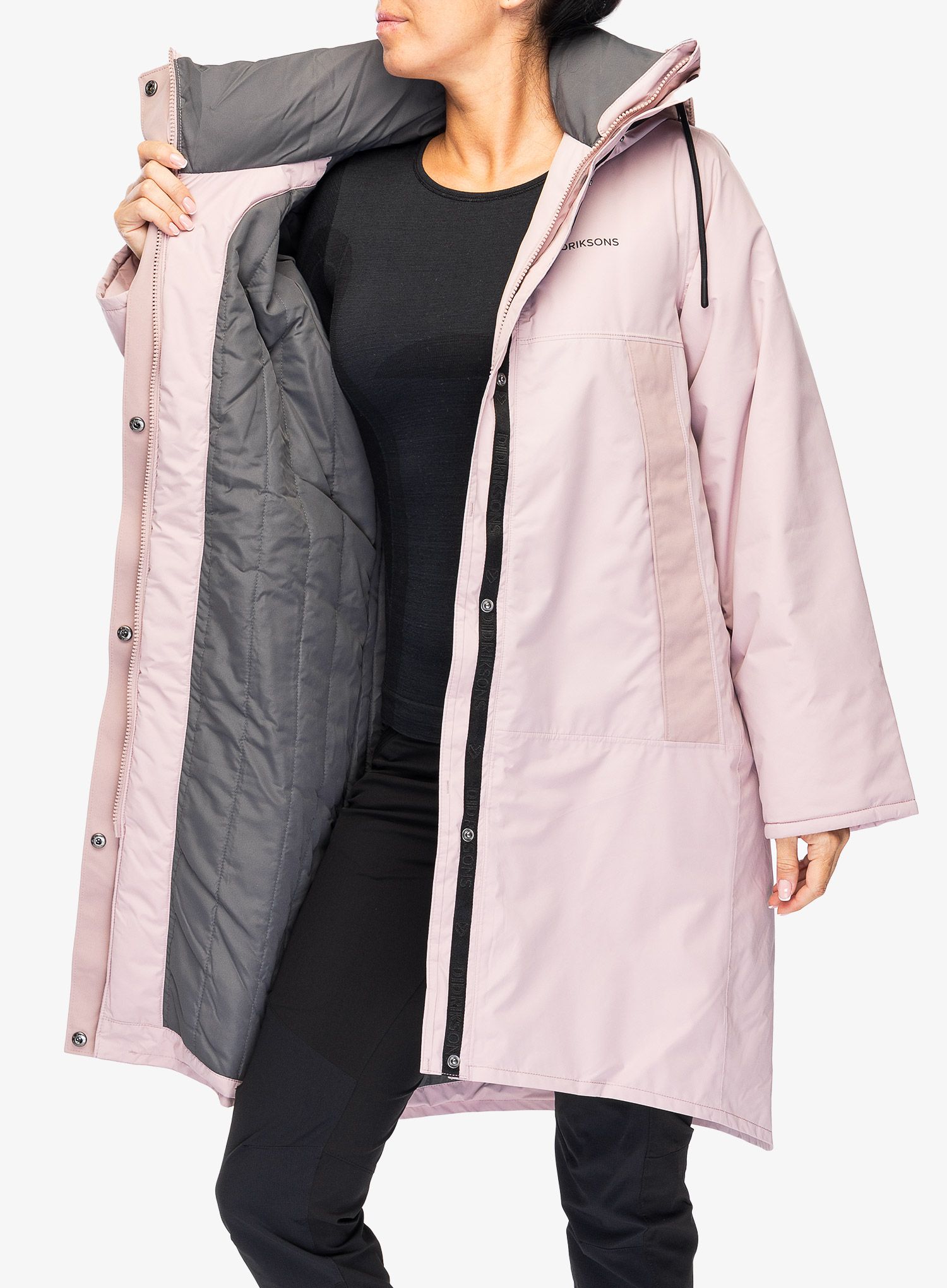 Ženski plašč Didriksons Elissa Parka - oyster lilac