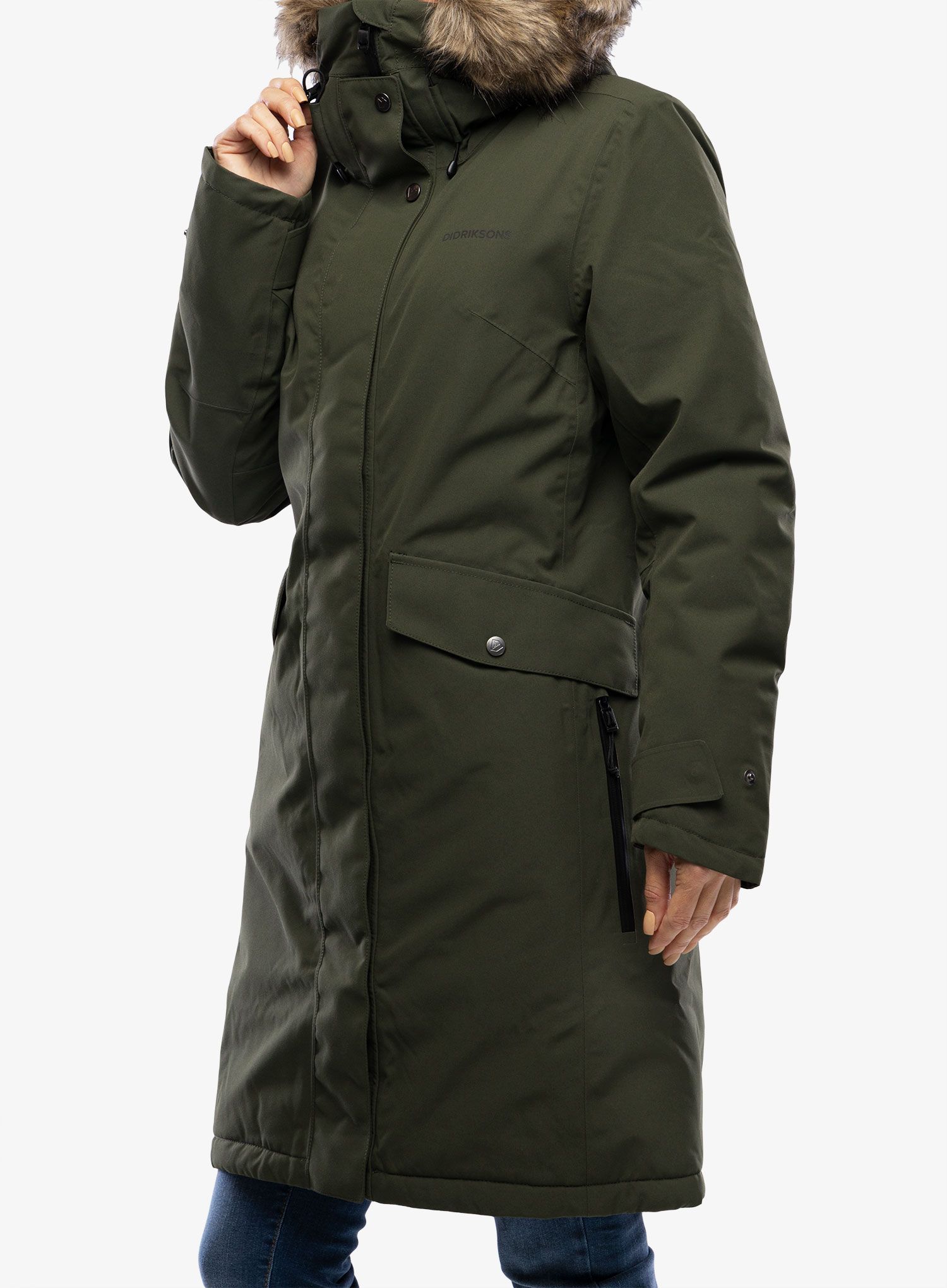 Ženska zimska jakna Didriksons Erika Parka 3 - deep green