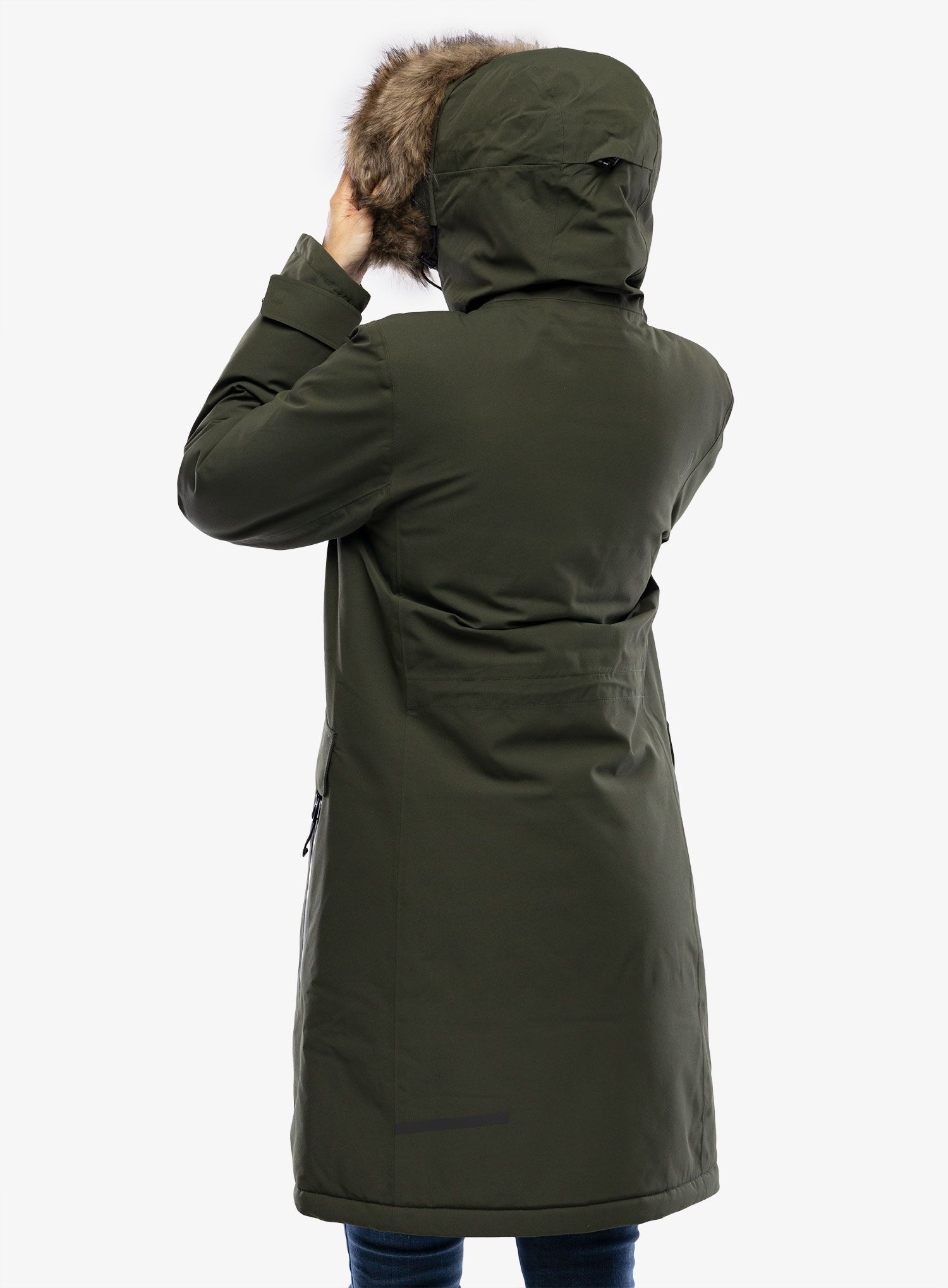 Ženska zimska jakna Didriksons Erika Parka 3 - deep green