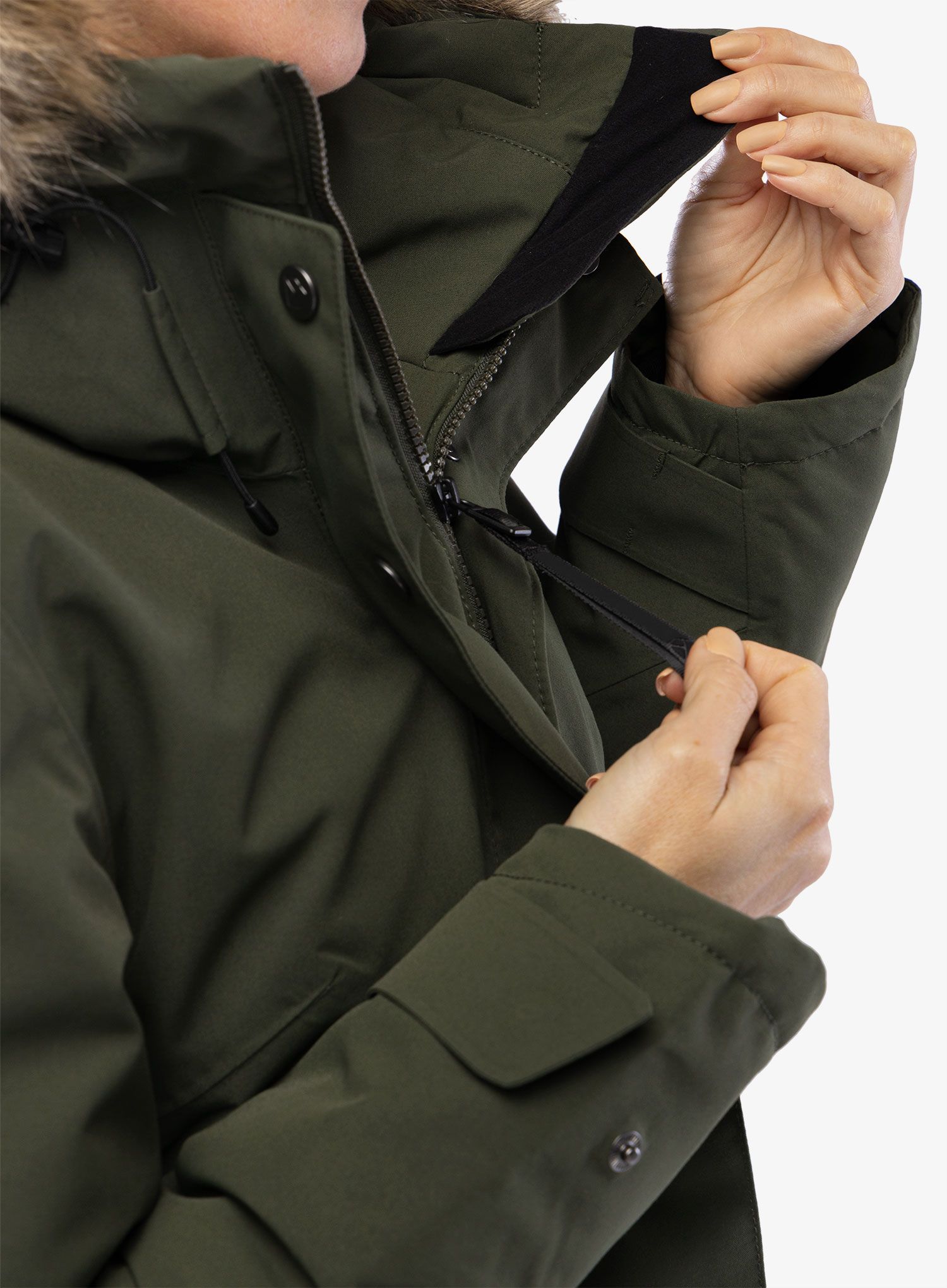 Ženska zimska jakna Didriksons Erika Parka 3 - deep green