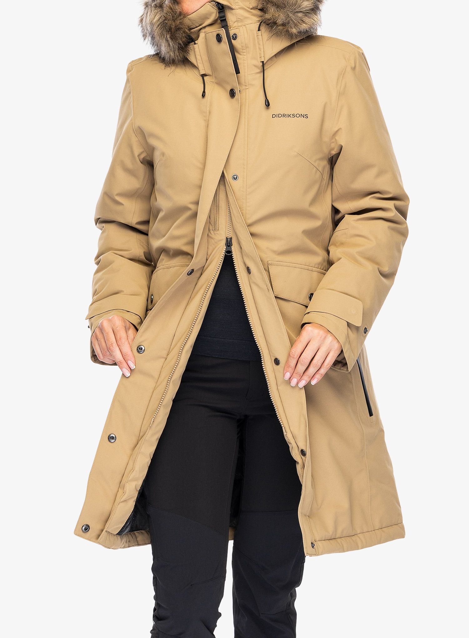 Ženska sintetična jakna Didriksons Erika Parka 3 - wood