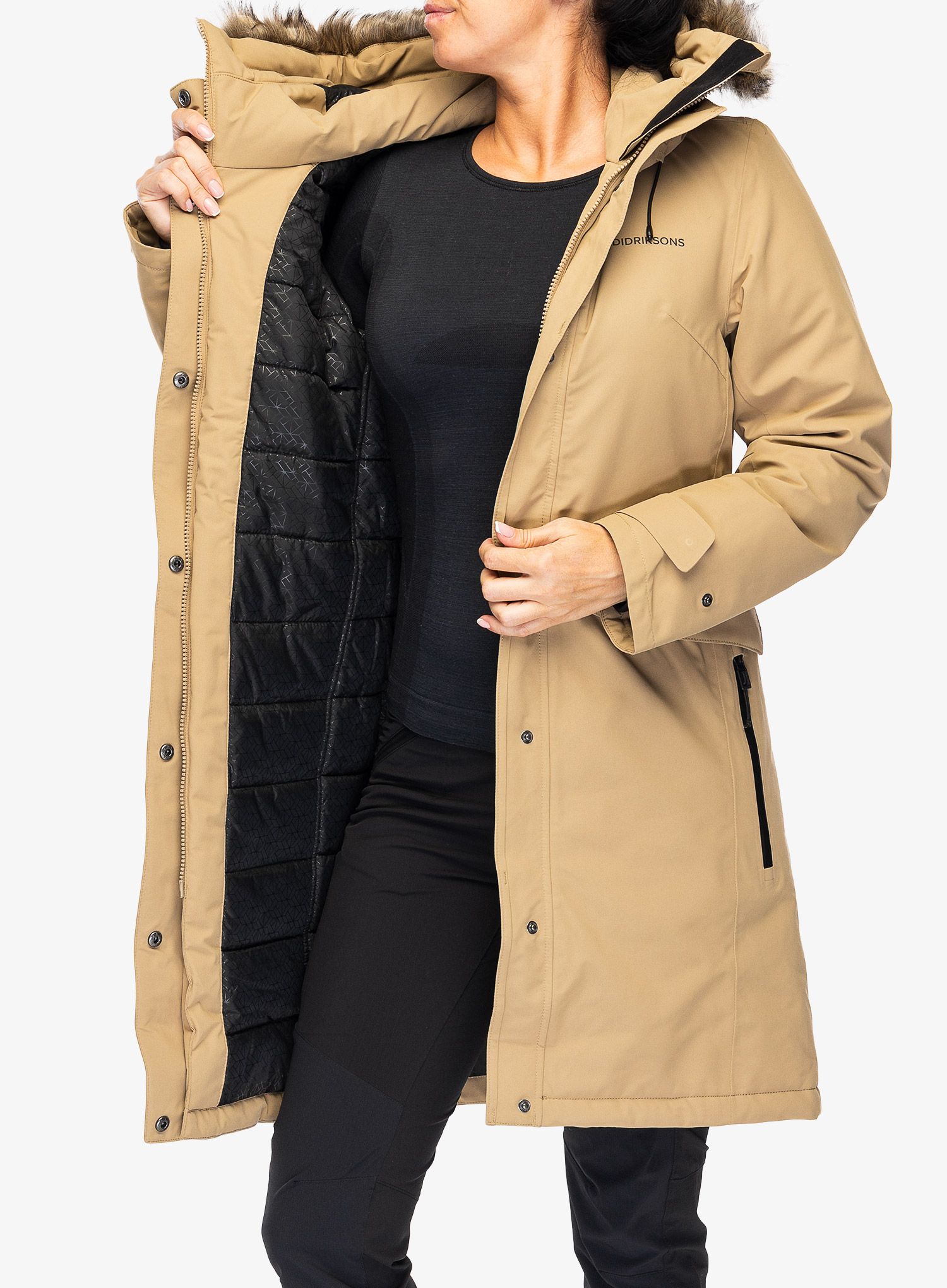 Ženska sintetična jakna Didriksons Erika Parka 3 - wood