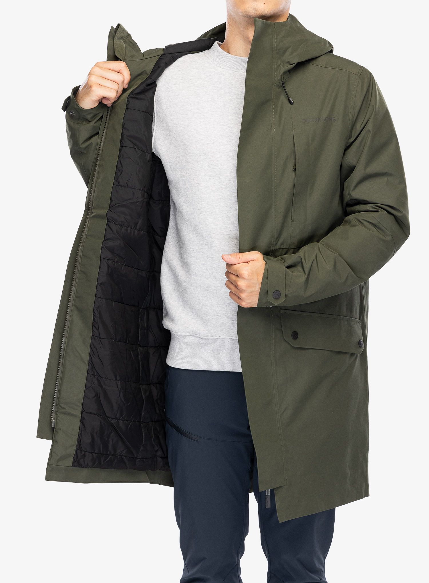 Plašč Didriksons Falke Parka - deep green