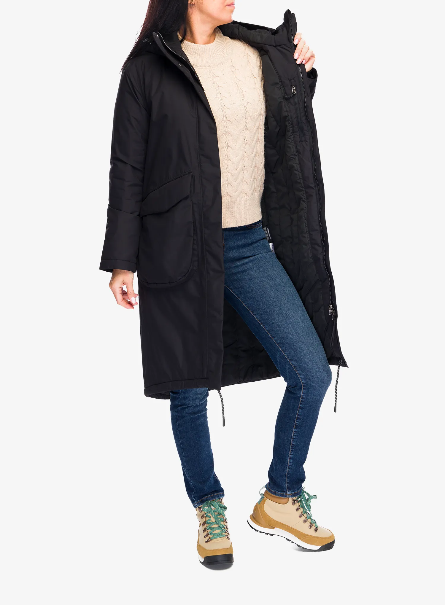 Ženski plašč Didriksons Fara Parka - black