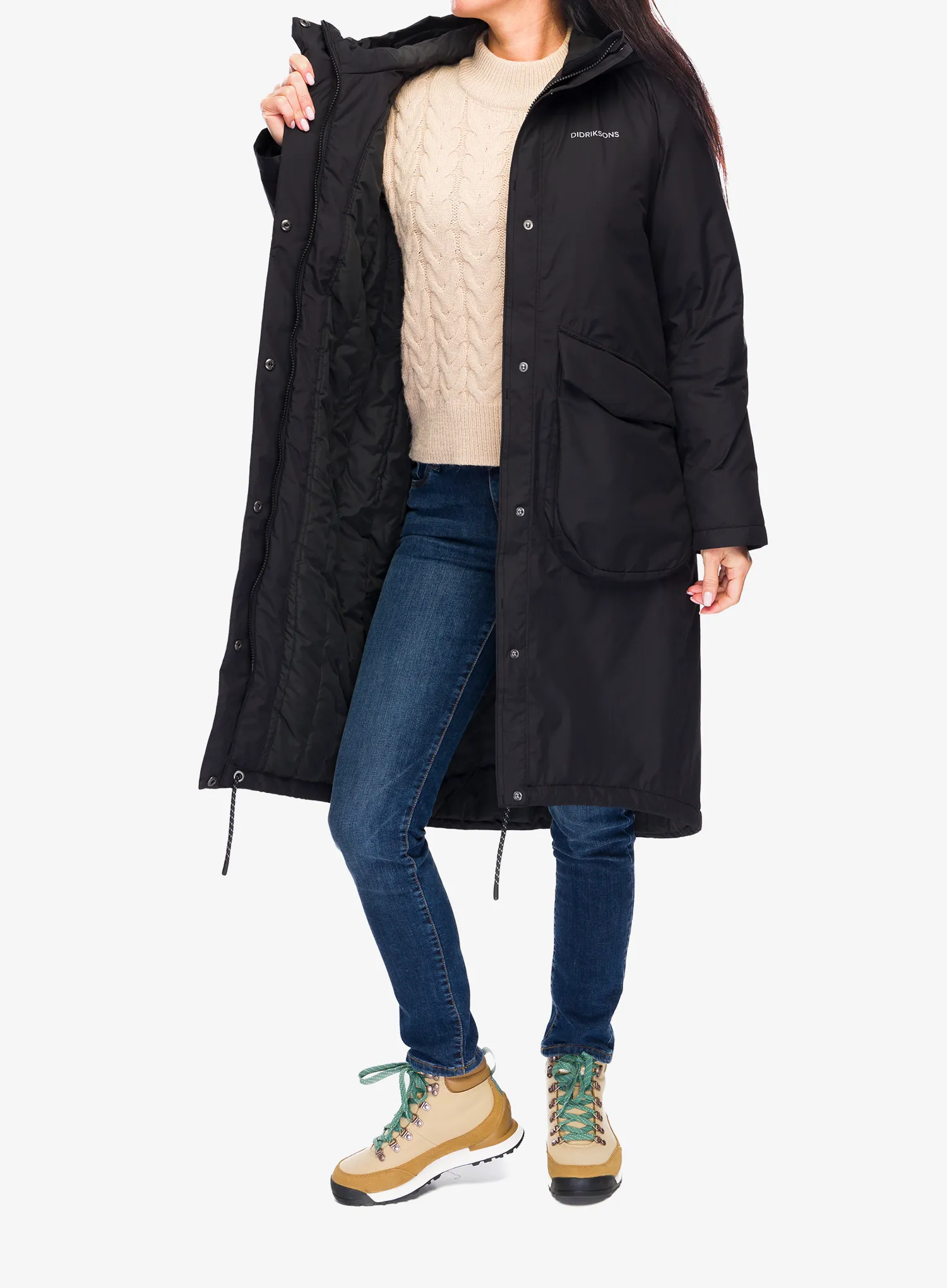 Ženski plašč Didriksons Fara Parka - black