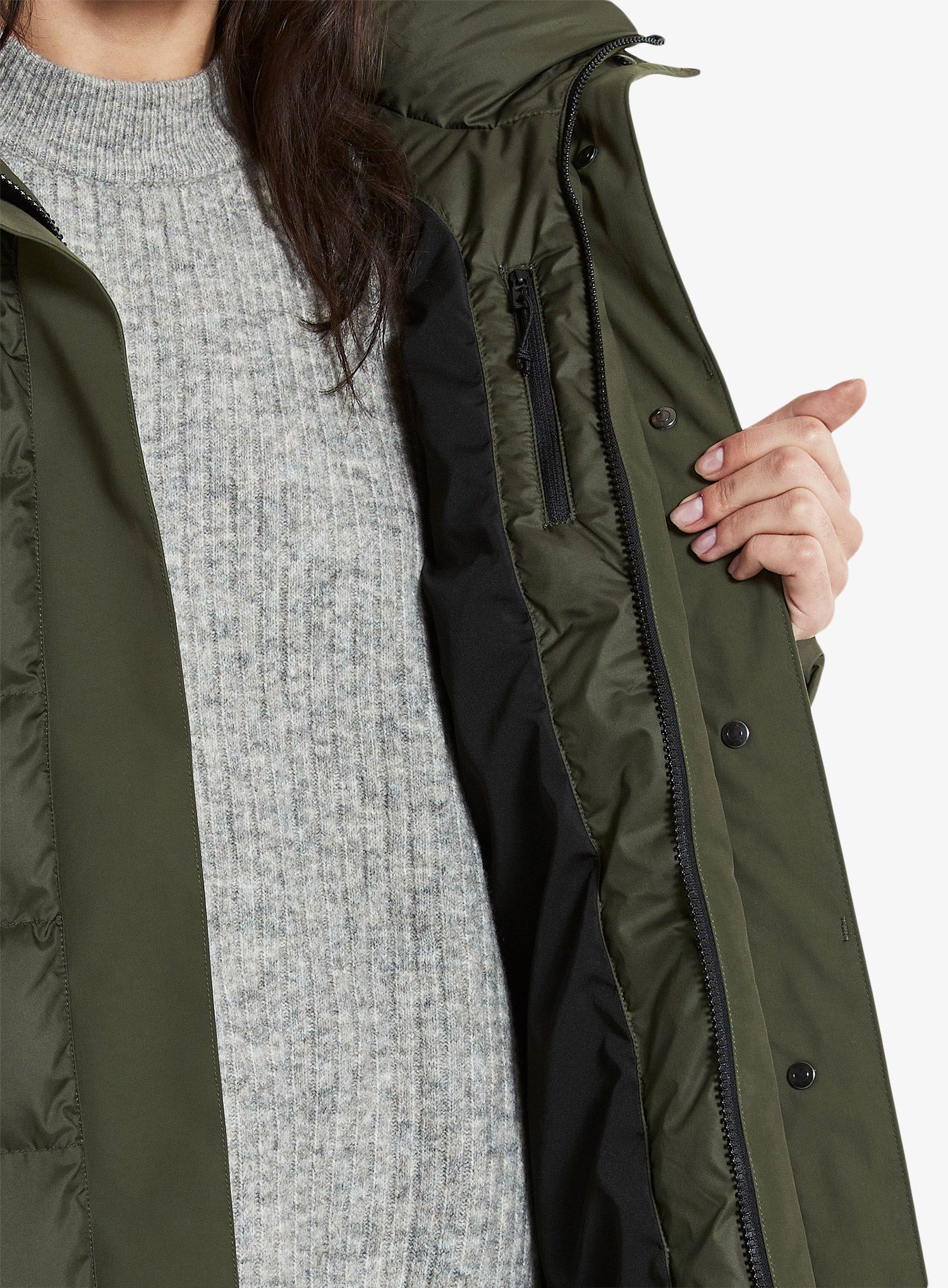 Ženski plašč Didriksons Fay Parka - deep green