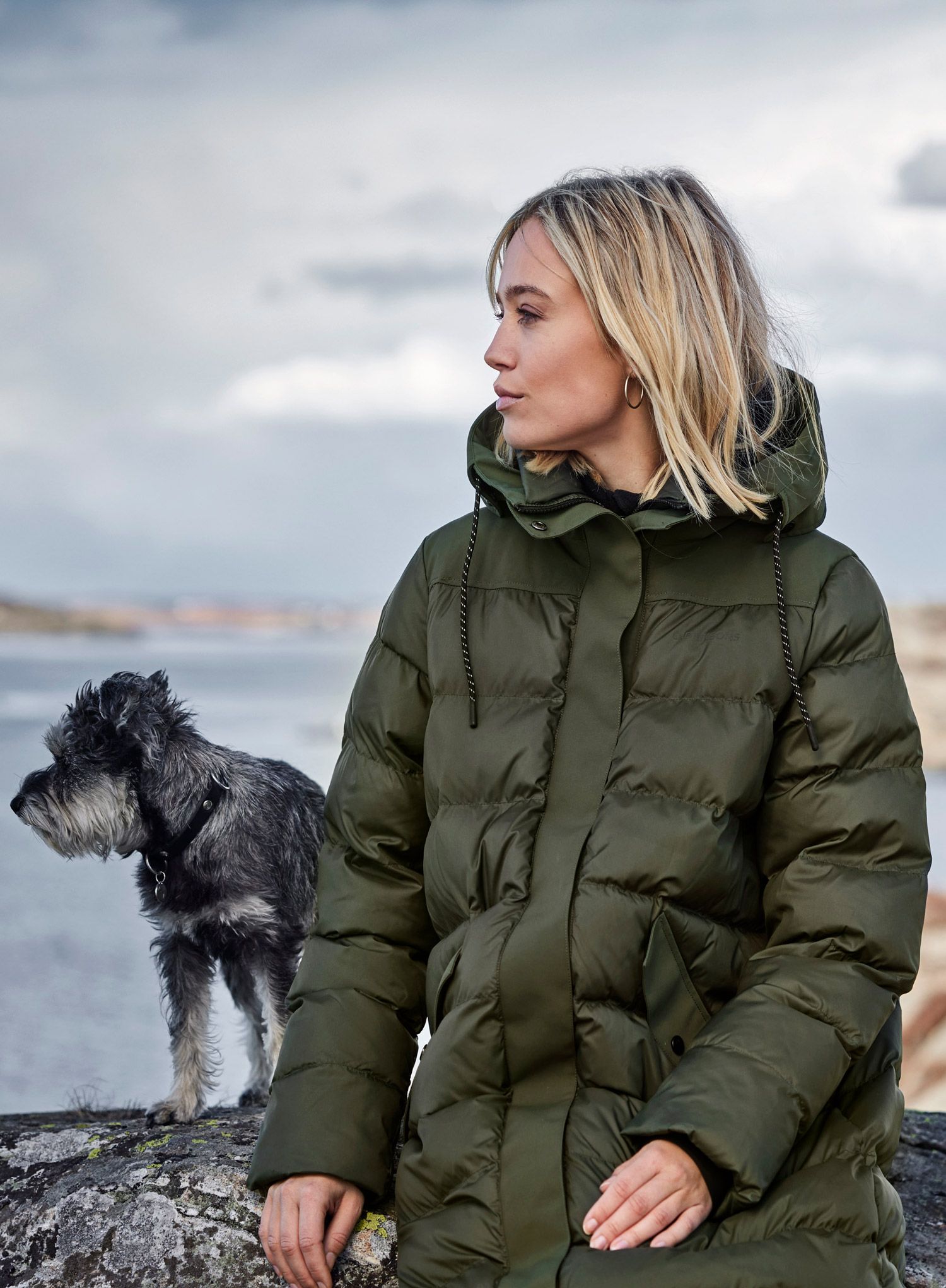 Ženski plašč Didriksons Fay Parka - deep green