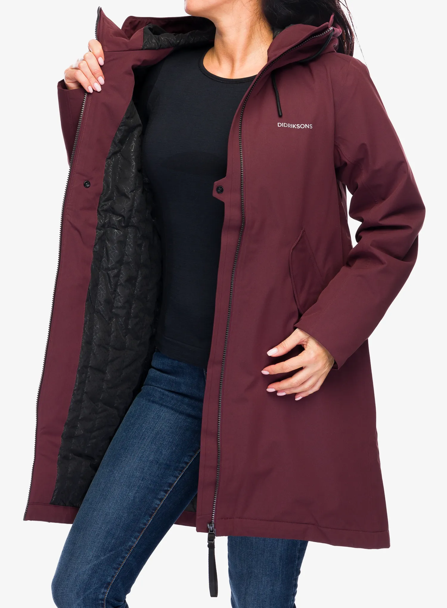 Ženski plašč Didriksons Fia Parka - old rust