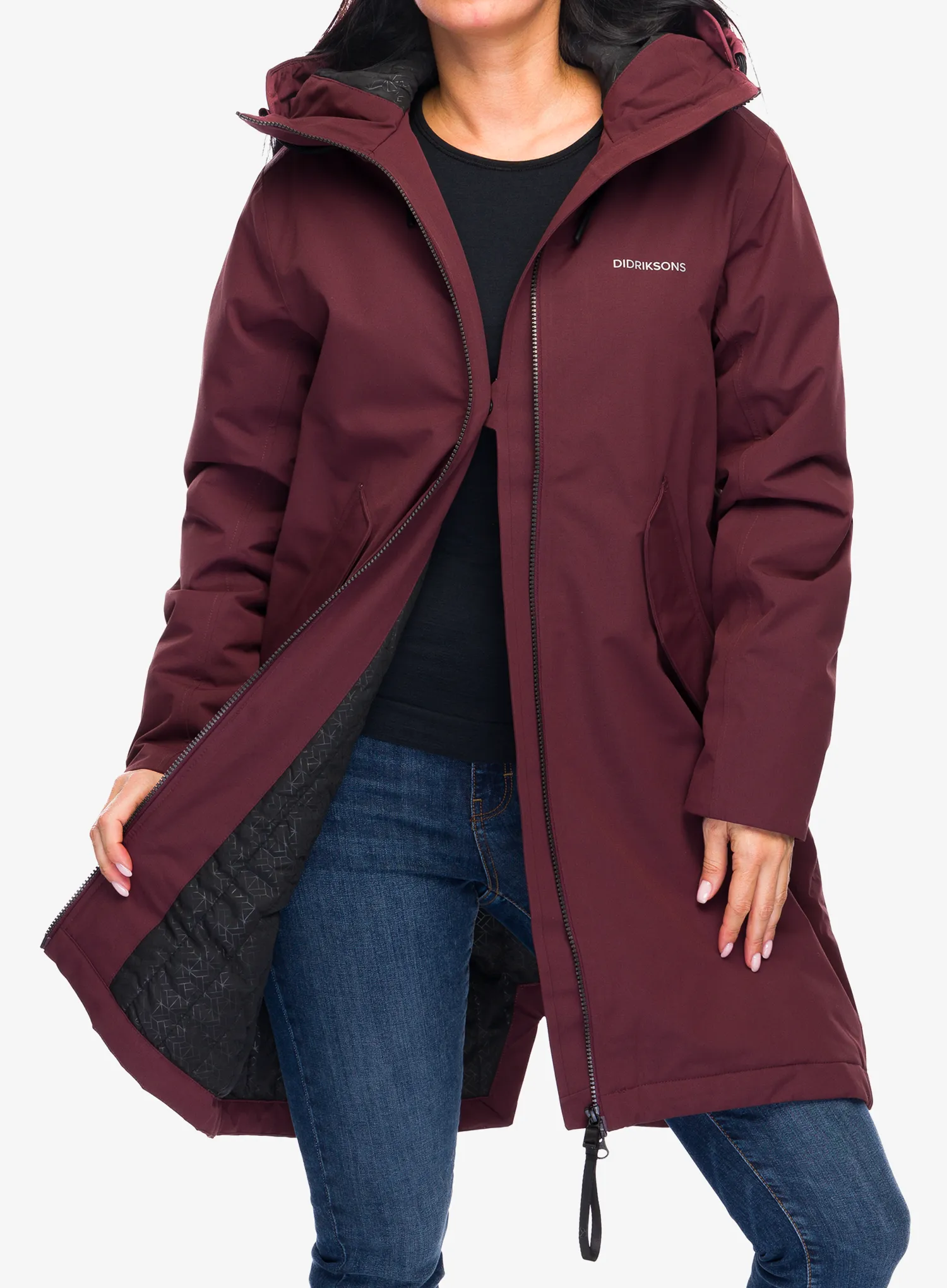 Ženski plašč Didriksons Fia Parka - old rust