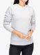 Ženska jopica Didriksons Fyn Sweater - aluminum melange