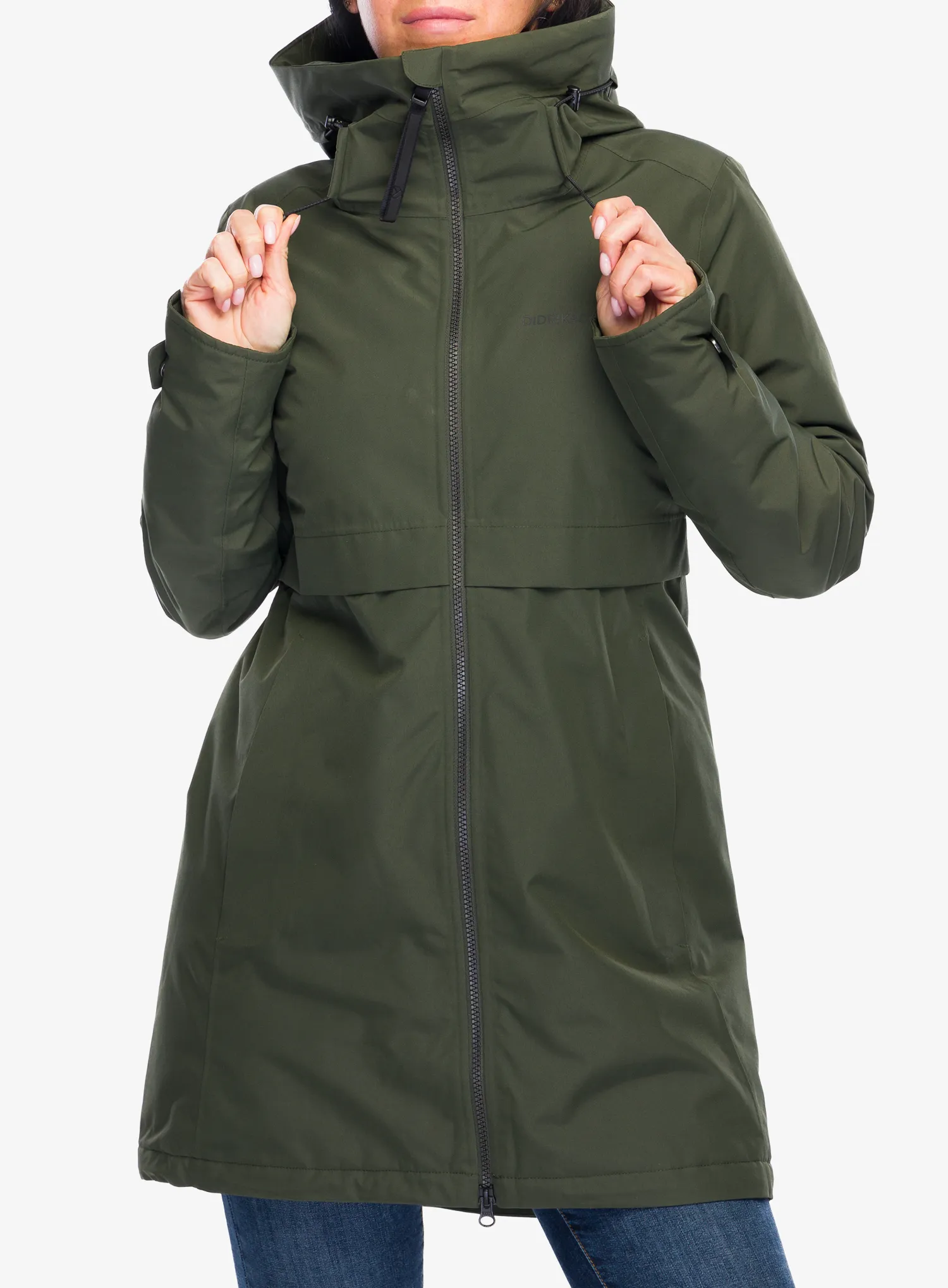 Ženski plašč Didriksons Helle Parka 5 - deep green