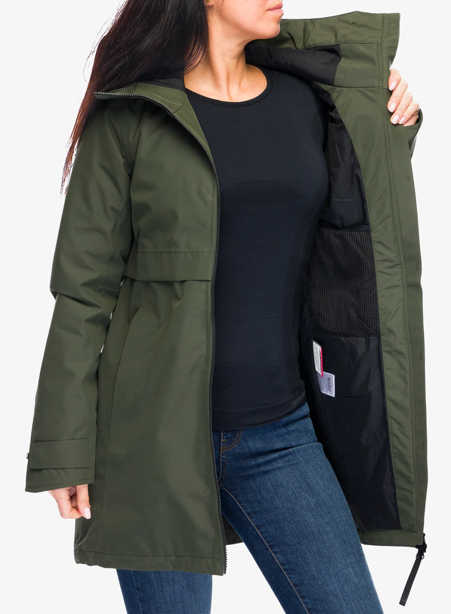Ženski plašč Didriksons Helle Parka 5 - deep green