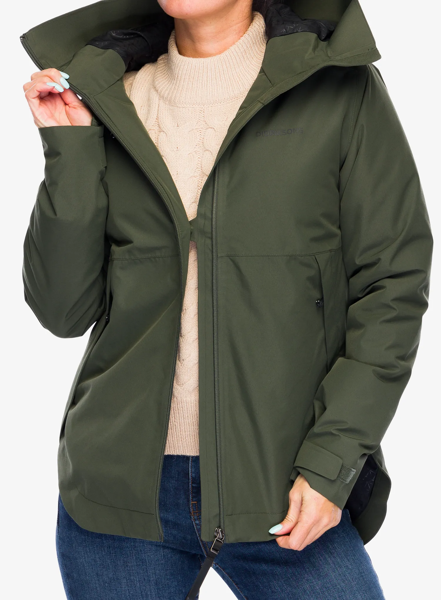 Ženska sintetična jakna Didriksons Jennie Jacket 2 - deep green