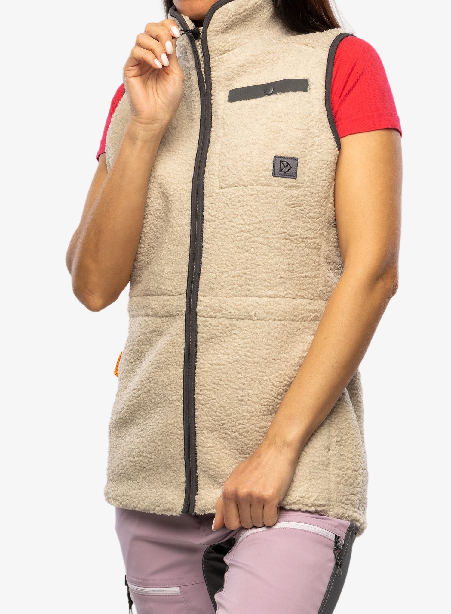 Ženski brezrokavnik Didriksons Libra Vest - light beige
