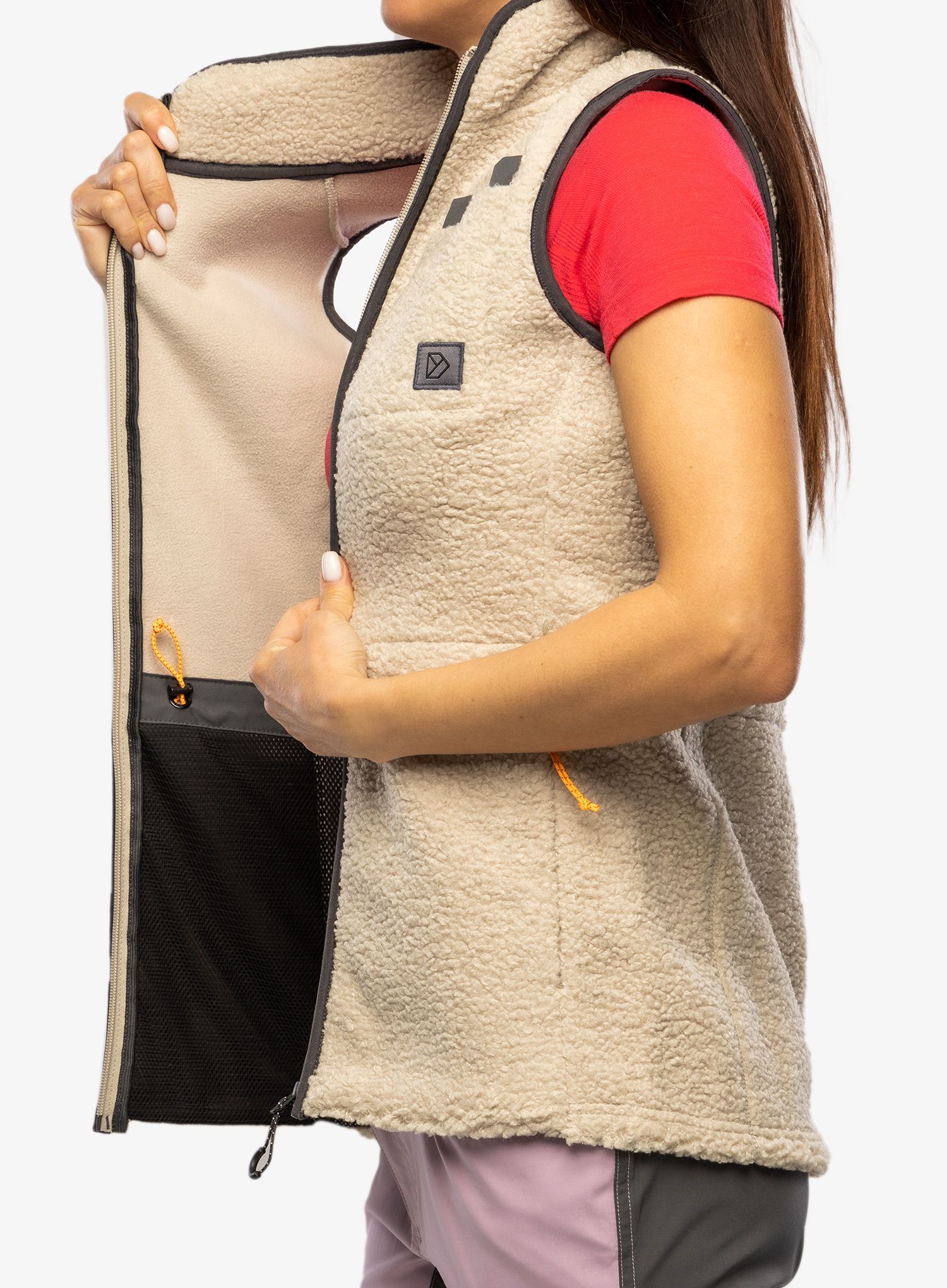 Ženski brezrokavnik Didriksons Libra Vest - light beige