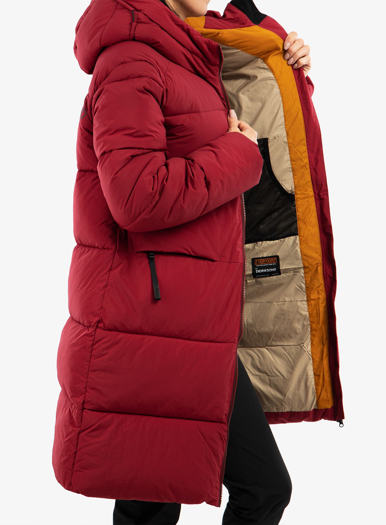 Ženski plašč Didriksons Nomi Parka 2 - ruby red