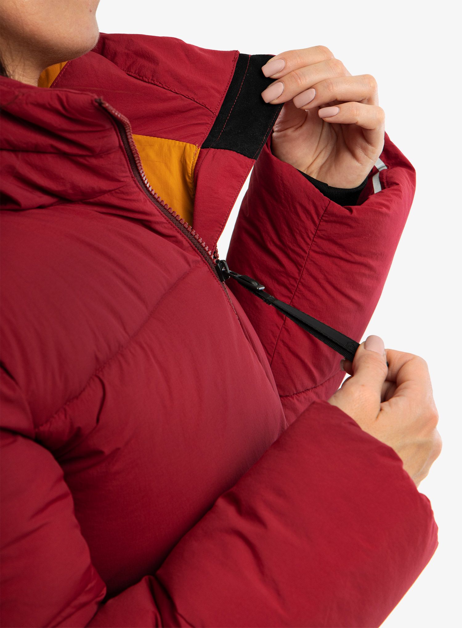 Ženski plašč Didriksons Nomi Parka 2 - ruby red