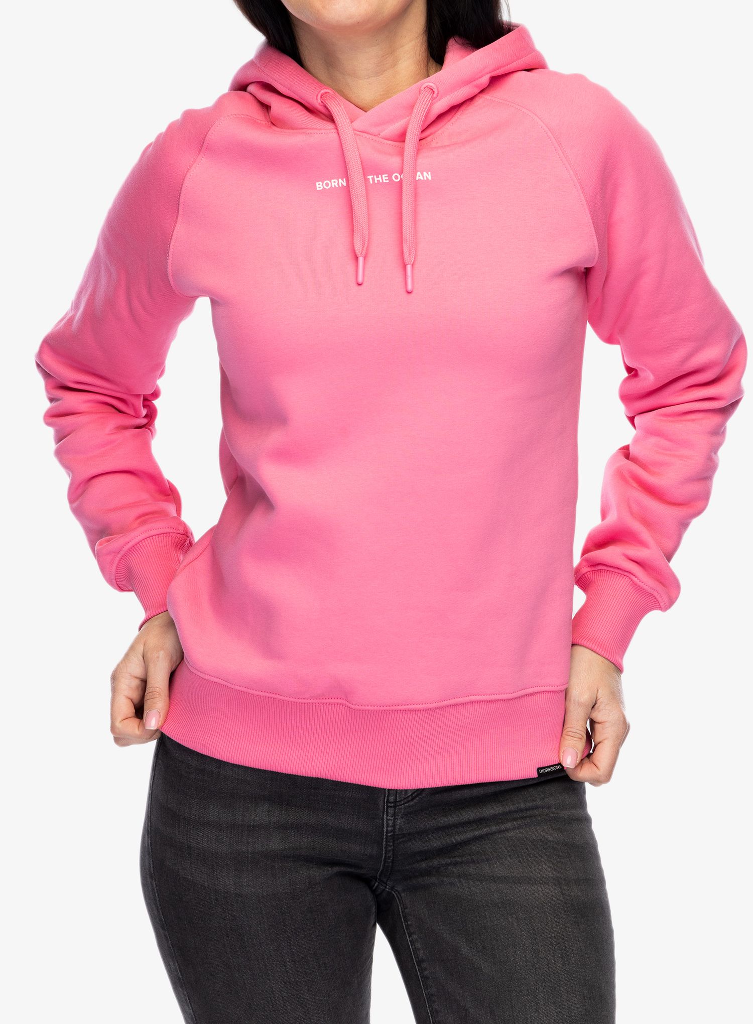 Ženska jopa s kapuco Didriksons Ven Hoodie BBTO - magnolia