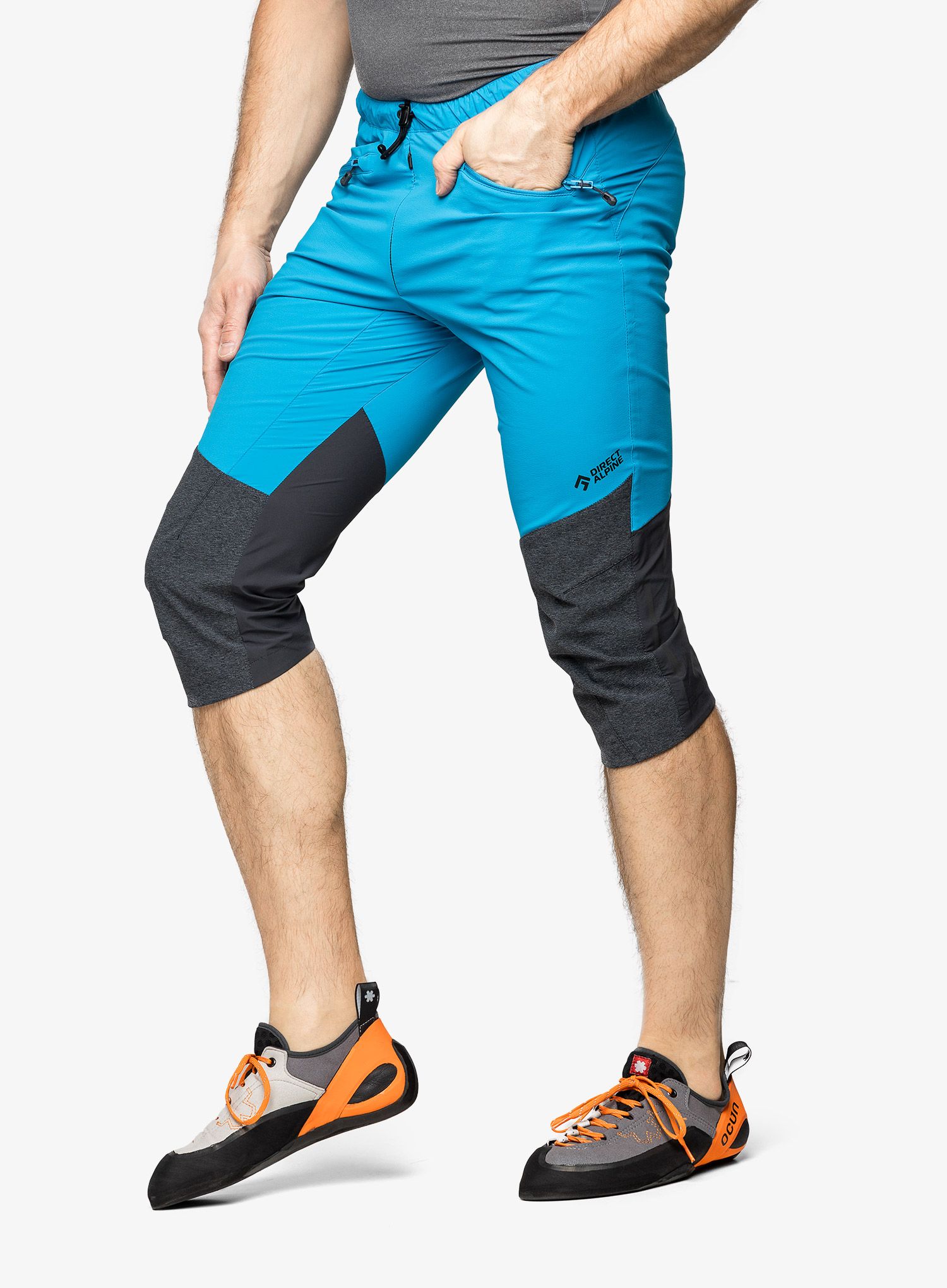 Plezalne kratke hlače Direct Alpine Ascent Light 3/4 - anthracite/ocean