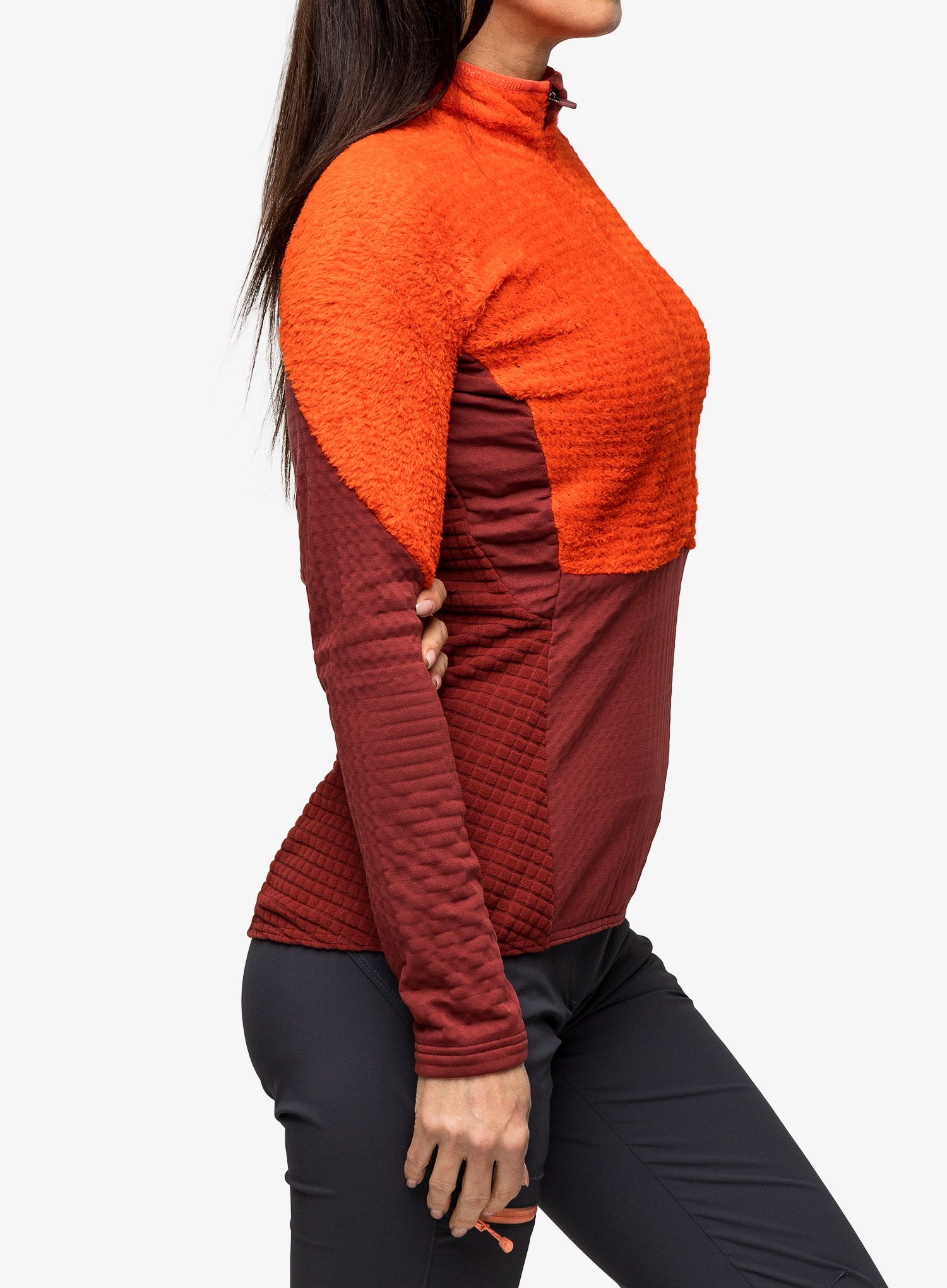 Ženska jopica z zadrgo Direct Alpine Aura Lady - brick/palisander