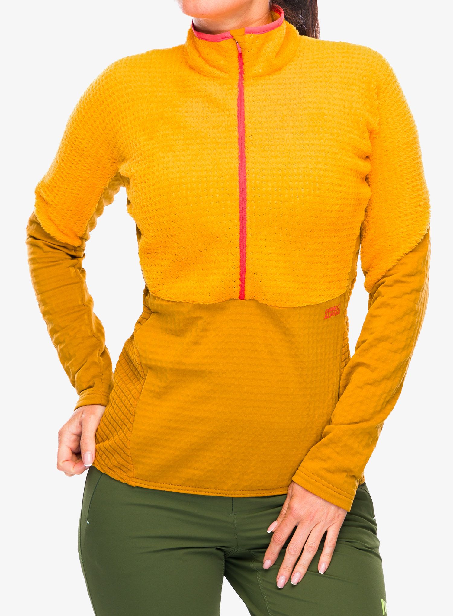 Ženska jopica z zadrgo Direct Alpine Aura Lady - mango/caramel