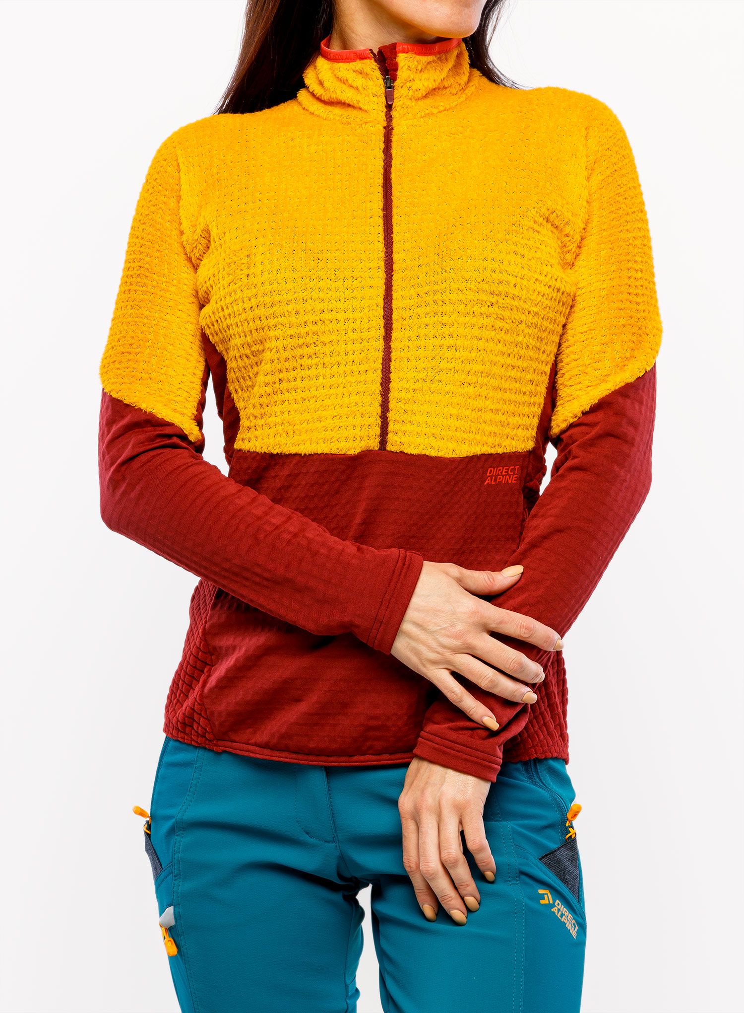 Ženska jopica brez kapuce Direct Alpine Aura Lady - mango/palisander