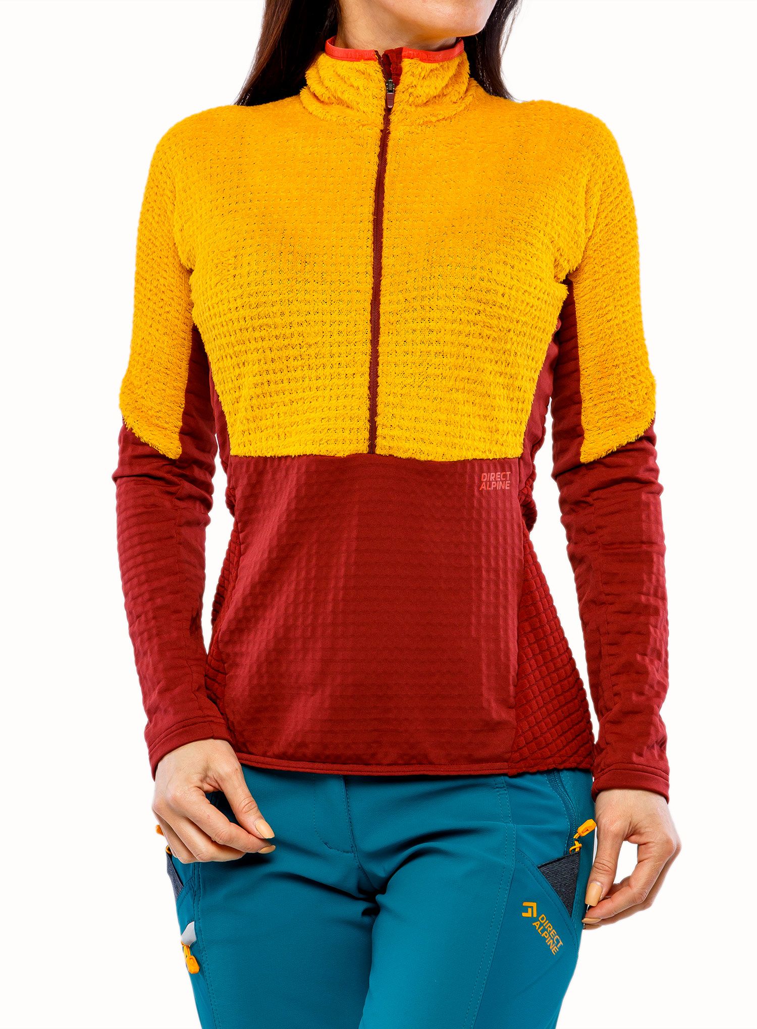 Ženska jopica brez kapuce Direct Alpine Aura Lady - mango/palisander