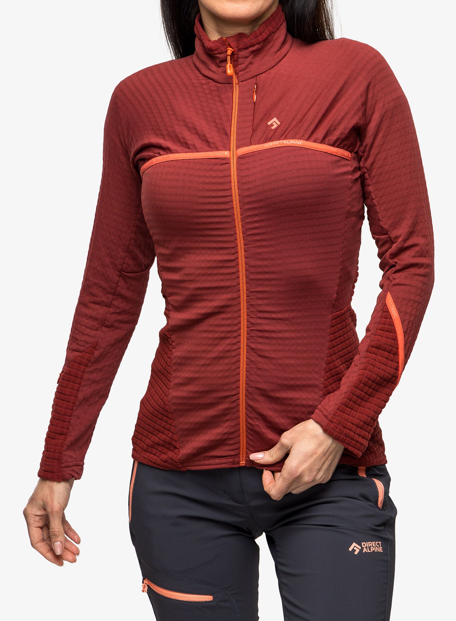 Ženska jopica z zadrgo Direct Alpine Aura Light Lady - palisander