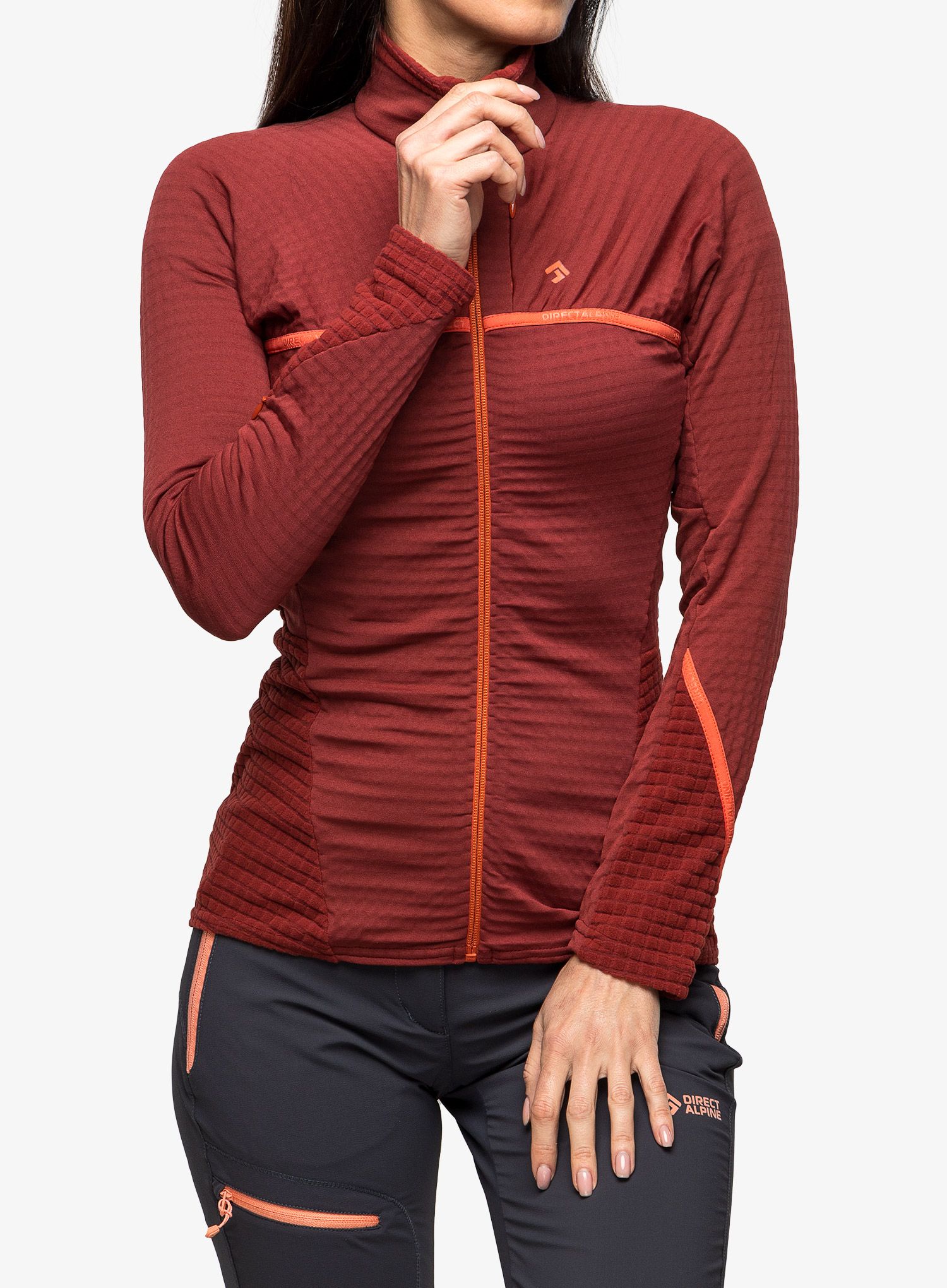 Ženska jopica z zadrgo Direct Alpine Aura Light Lady - palisander