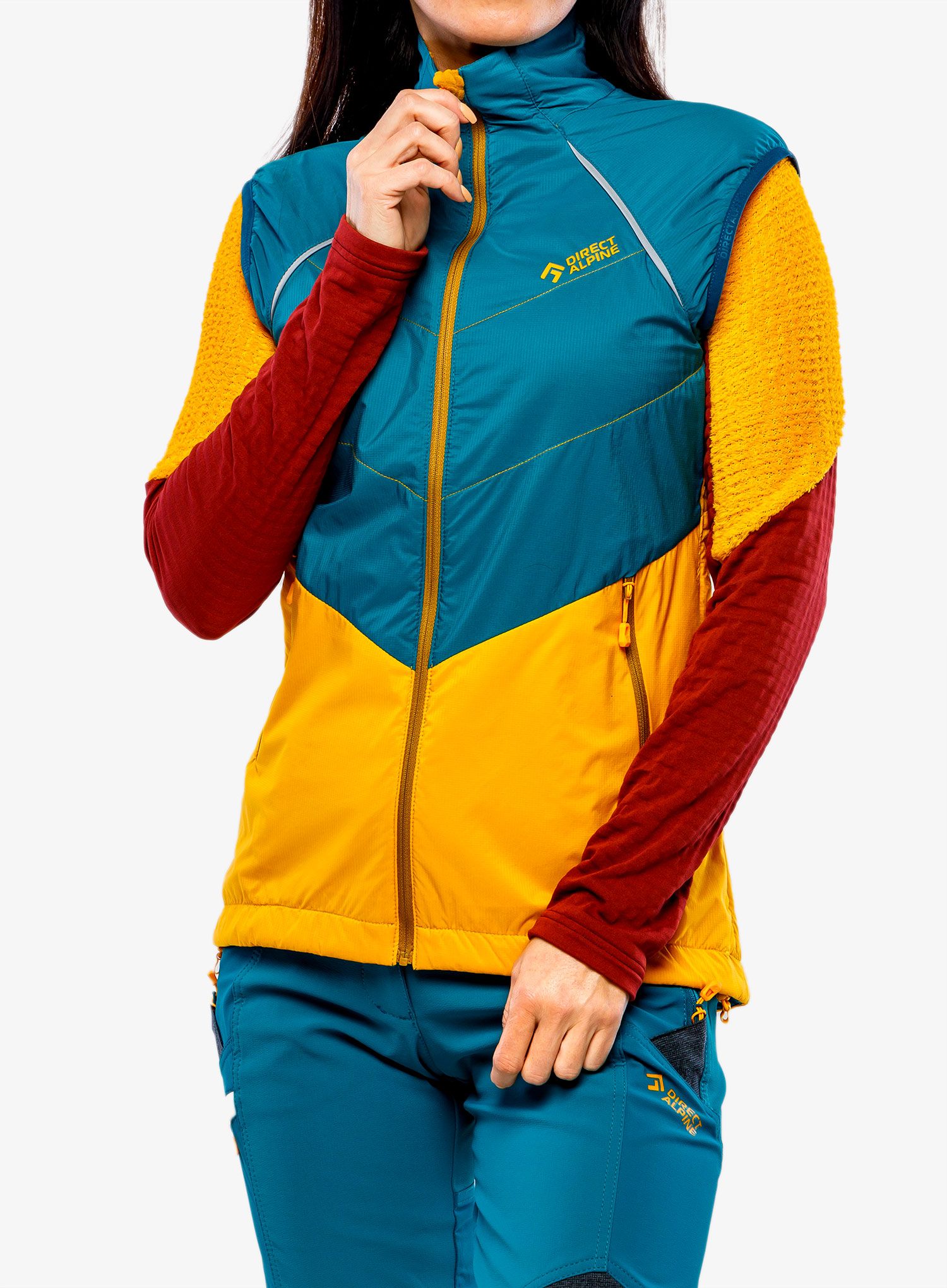 Ženski brezrokavnik Direct Alpine Bora Vest Lady - emerald/mango