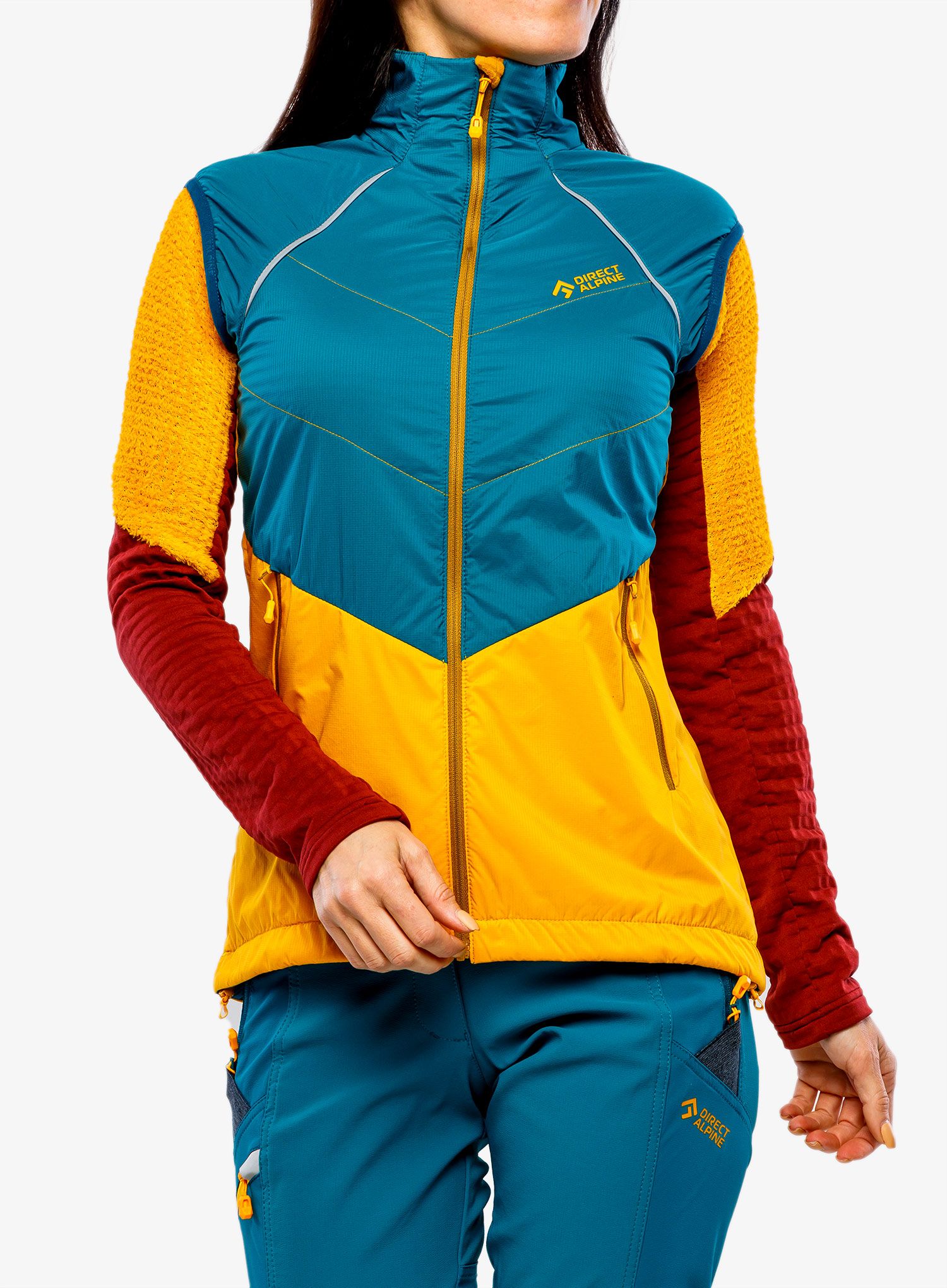 Ženski brezrokavnik Direct Alpine Bora Vest Lady - emerald/mango