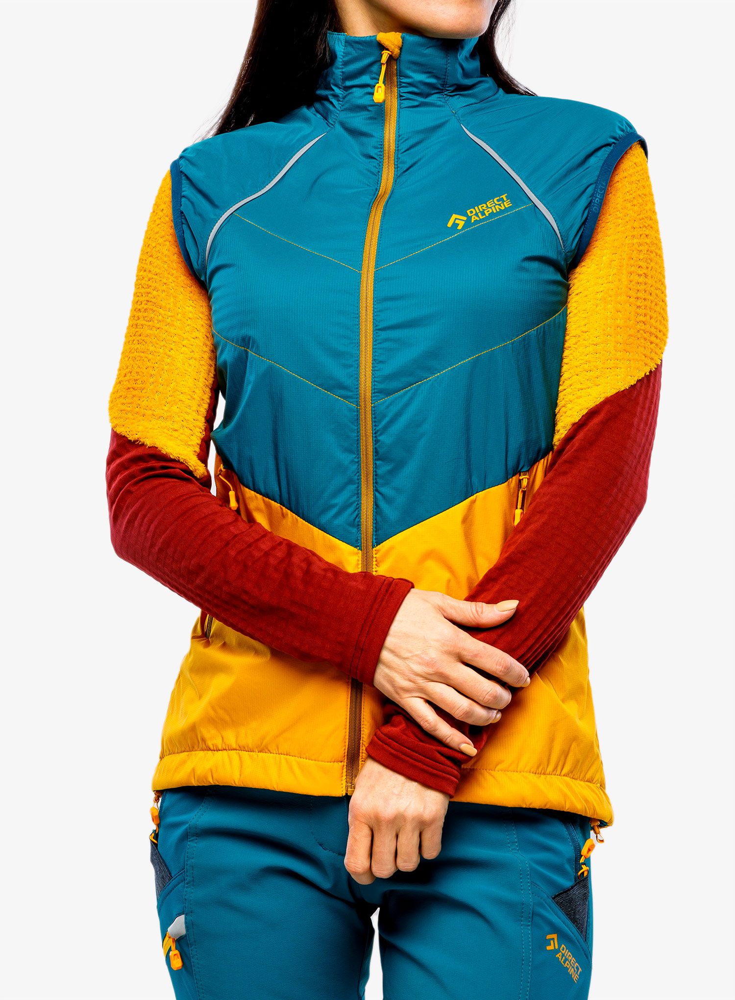 Ženski brezrokavnik Direct Alpine Bora Vest Lady - emerald/mango