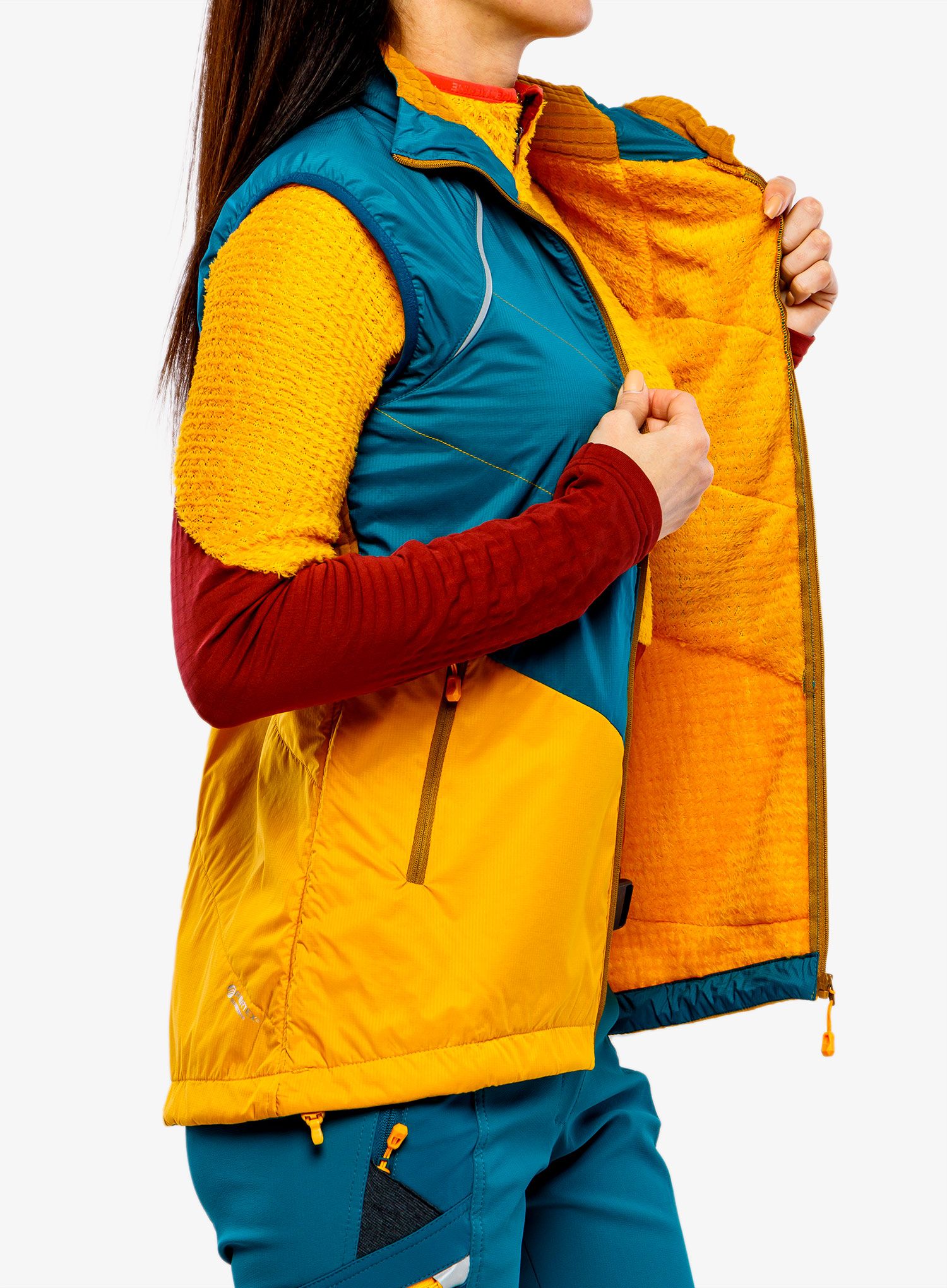 Ženski brezrokavnik Direct Alpine Bora Vest Lady - emerald/mango