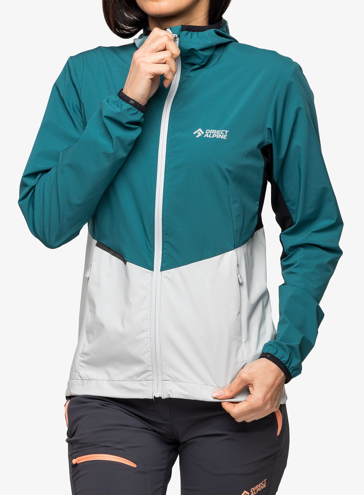 Ženska softshell jakna Direct Alpine Brenta Lady - emerald/grey