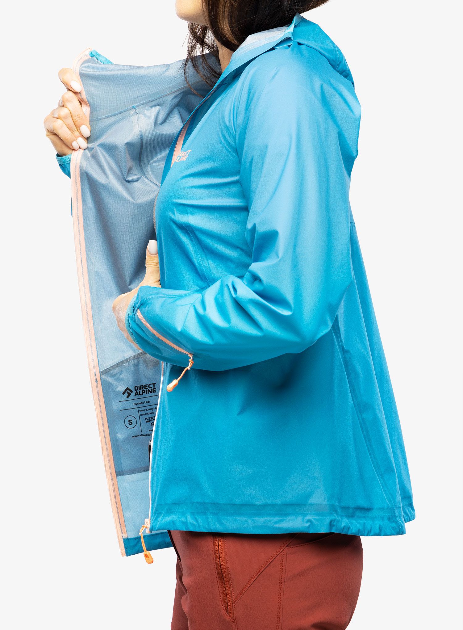 Ženska hardshell jakna Direct Alpine Cyclone Lady - ocean/coral