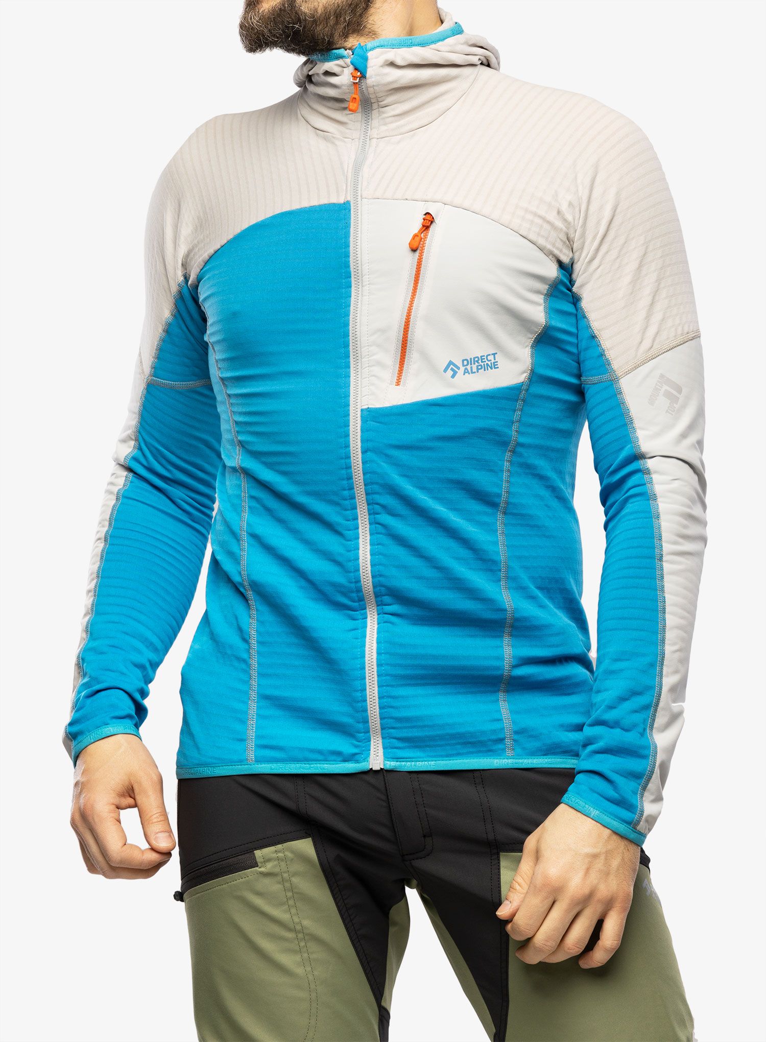 Jopica s kapuco Direct Alpine Dragon  - ocean/grey