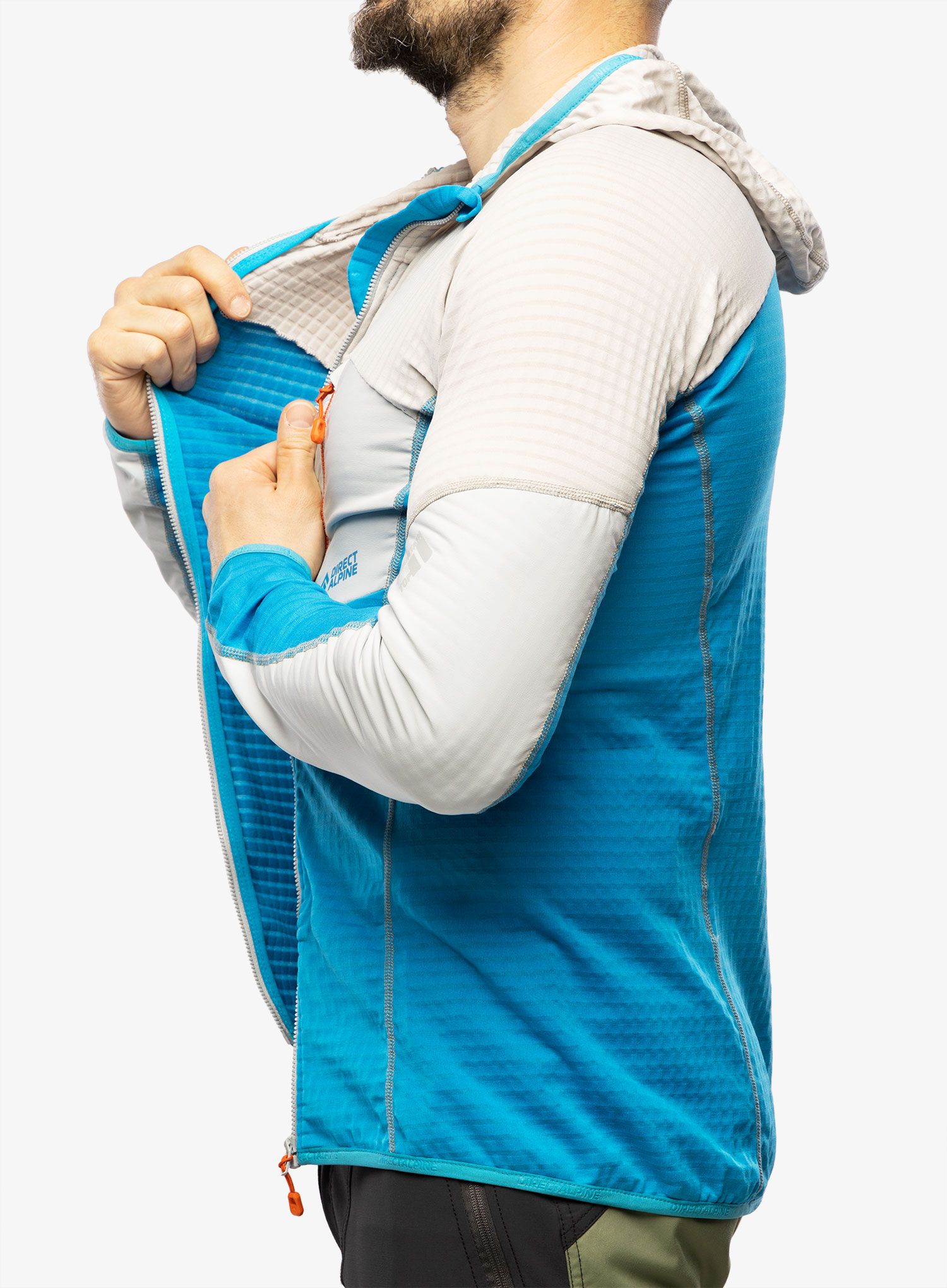 Jopica s kapuco Direct Alpine Dragon  - ocean/grey