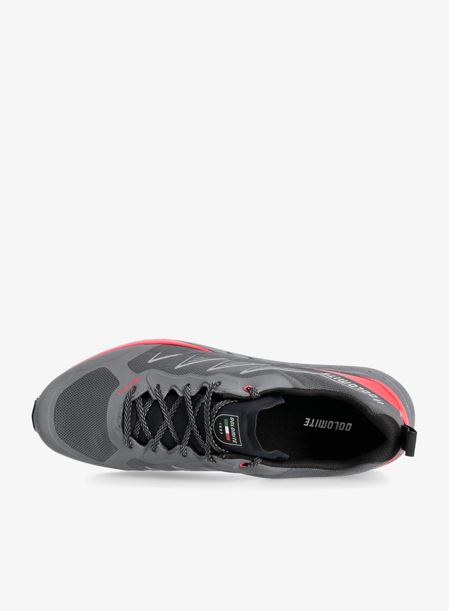 Treking čevlji nizki Dolomite Croda Nera Tech GTX - anthracite grey/fiery red