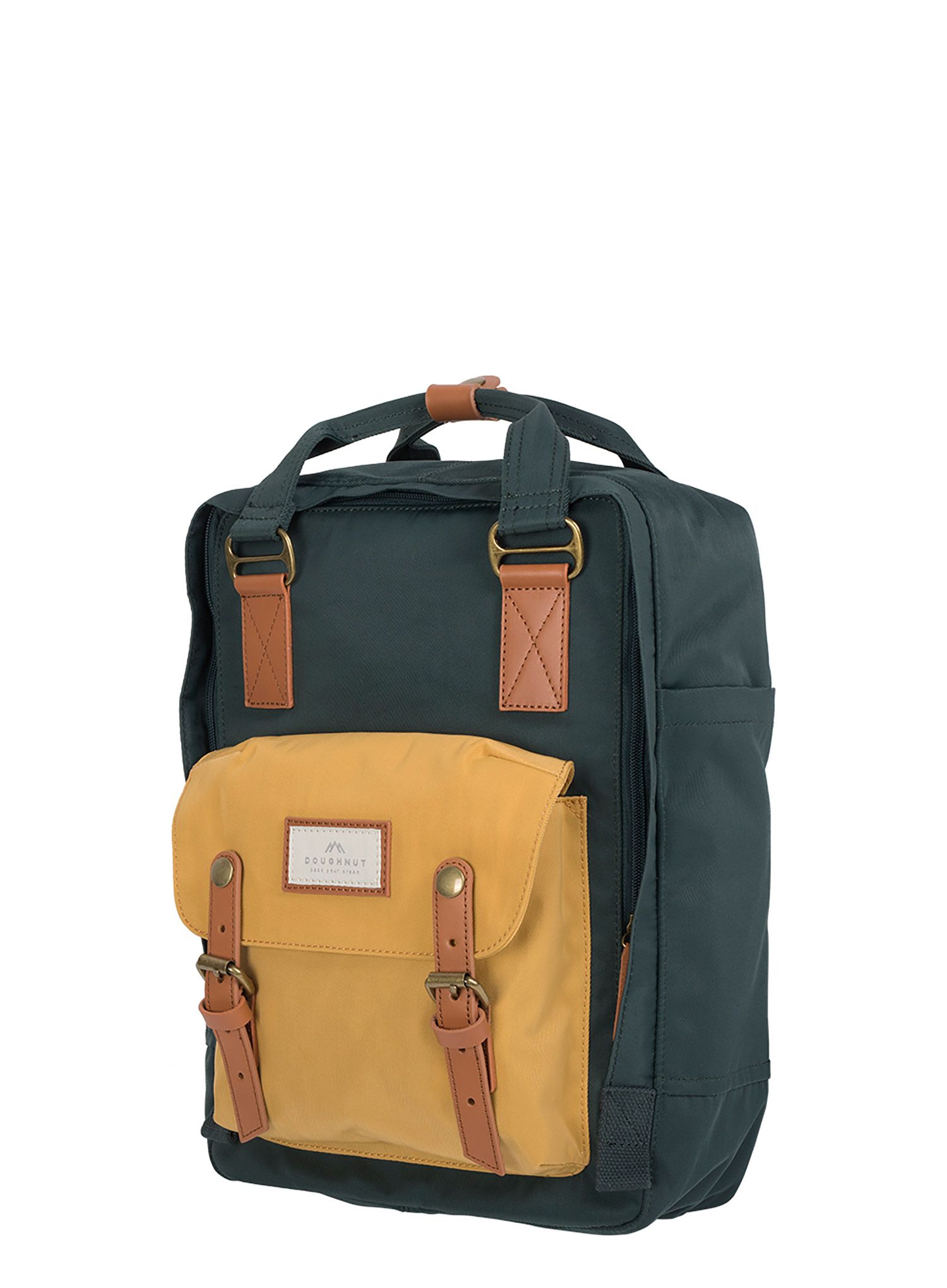 Nahrbtnik za prenosnik Doughnut Macaroon - slate green/yellow