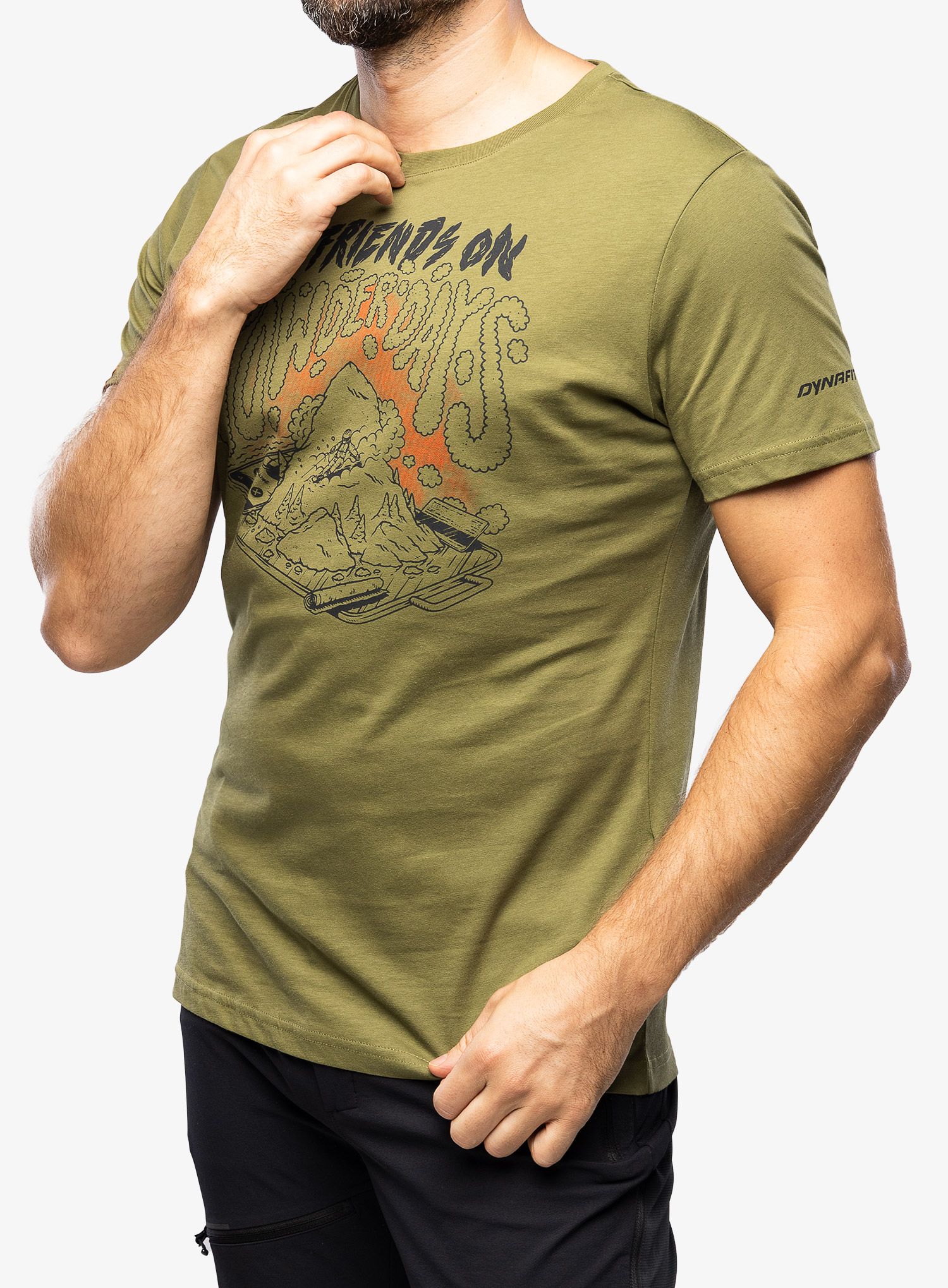 Majica s potiskom Dynafit 24/7 Artist Series Cotton T-Shirt - capulet olive/no friends