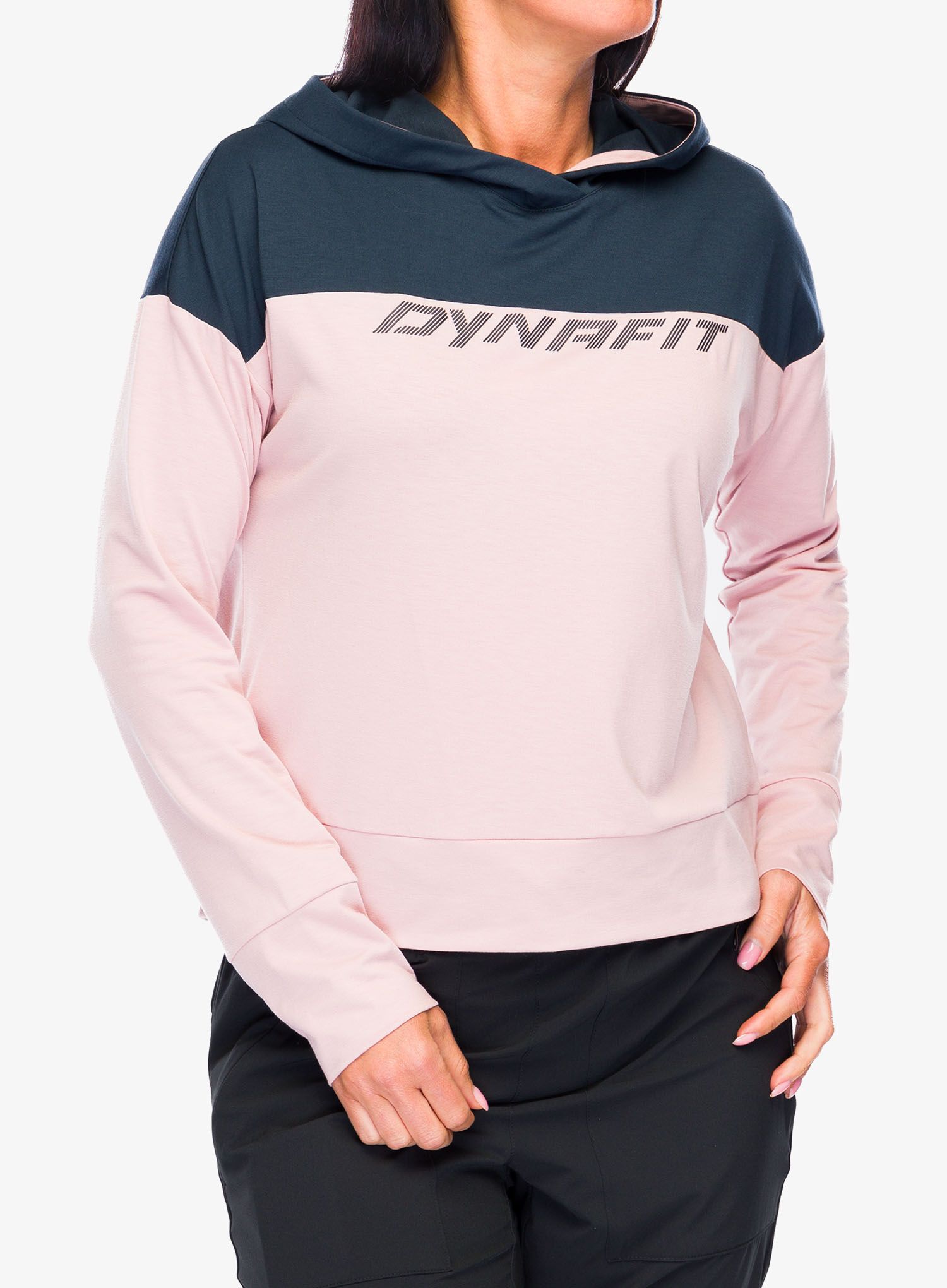 Ženska jopa s kapuco Dynafit 24/7 Drirelease Hoody - pale rose