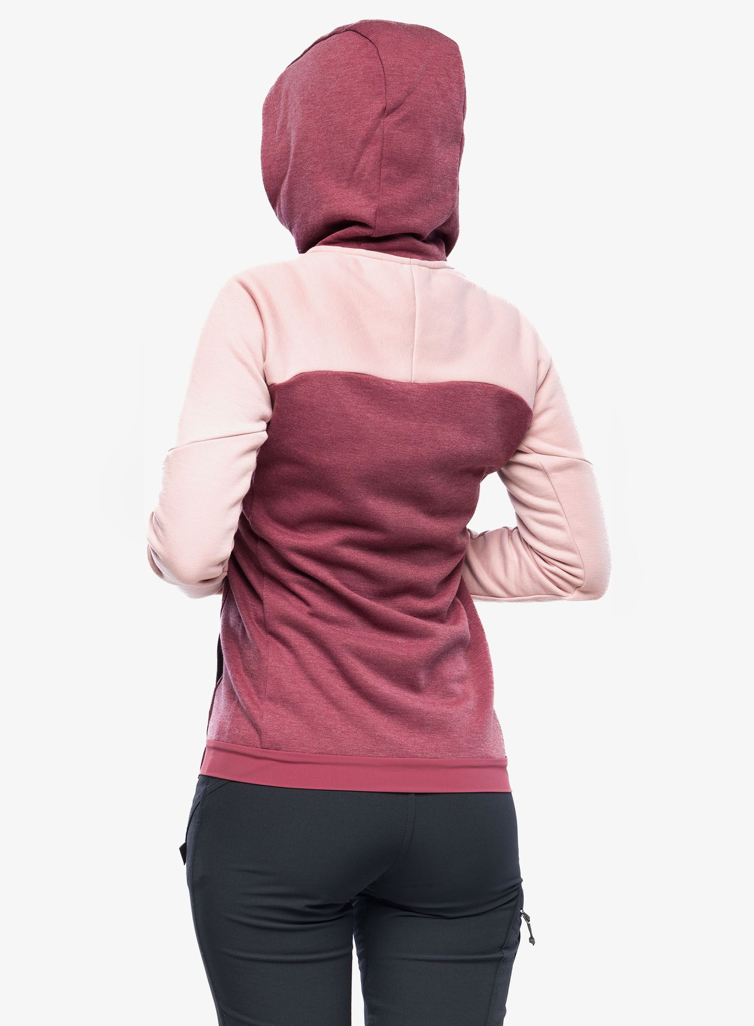 Ženska jopa s kapuco Dynafit 24/7 Polartec Hoody - burgundy