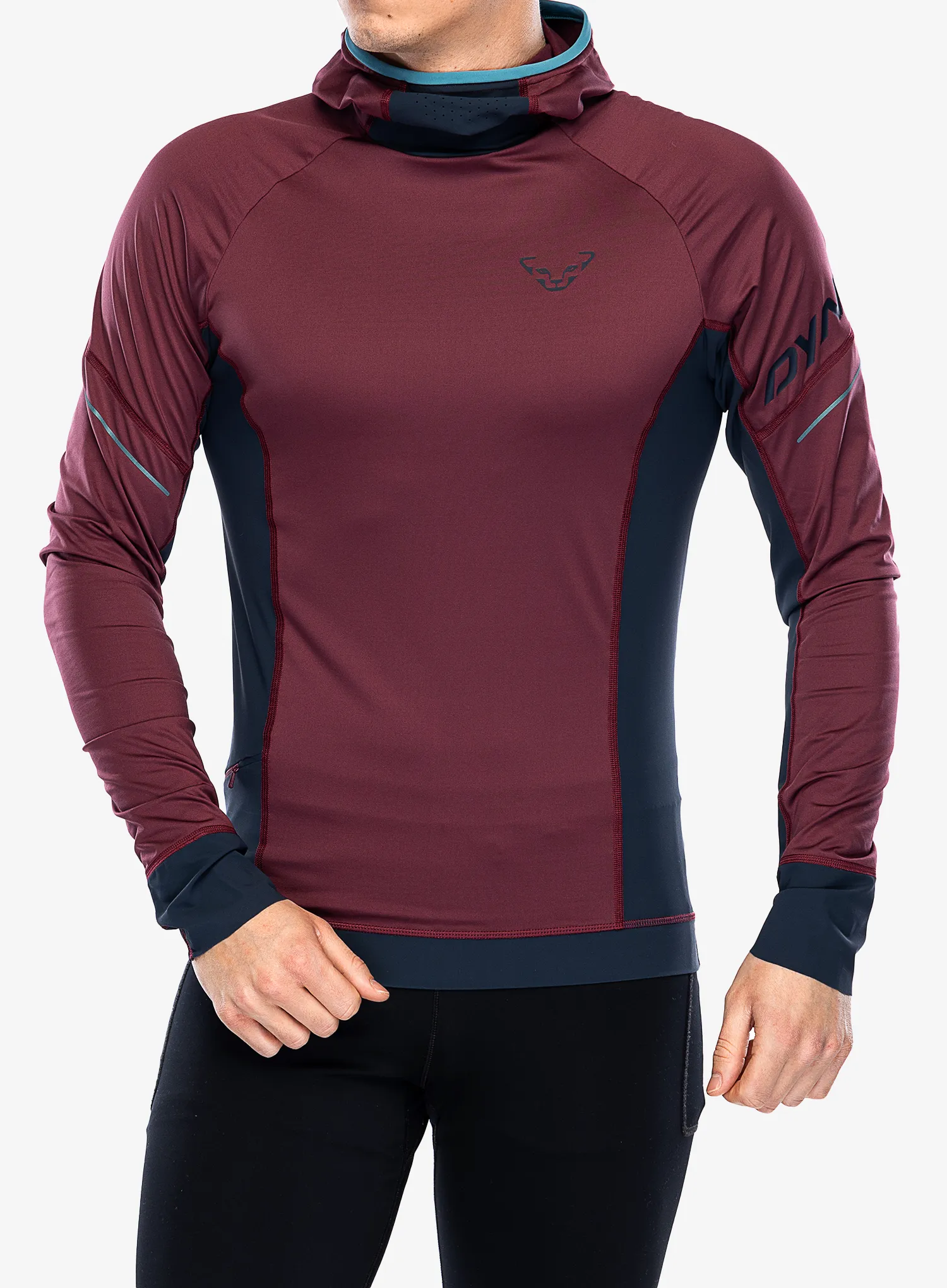 Tekaška jopica Dynafit Alpine L/S Tee - burgundy