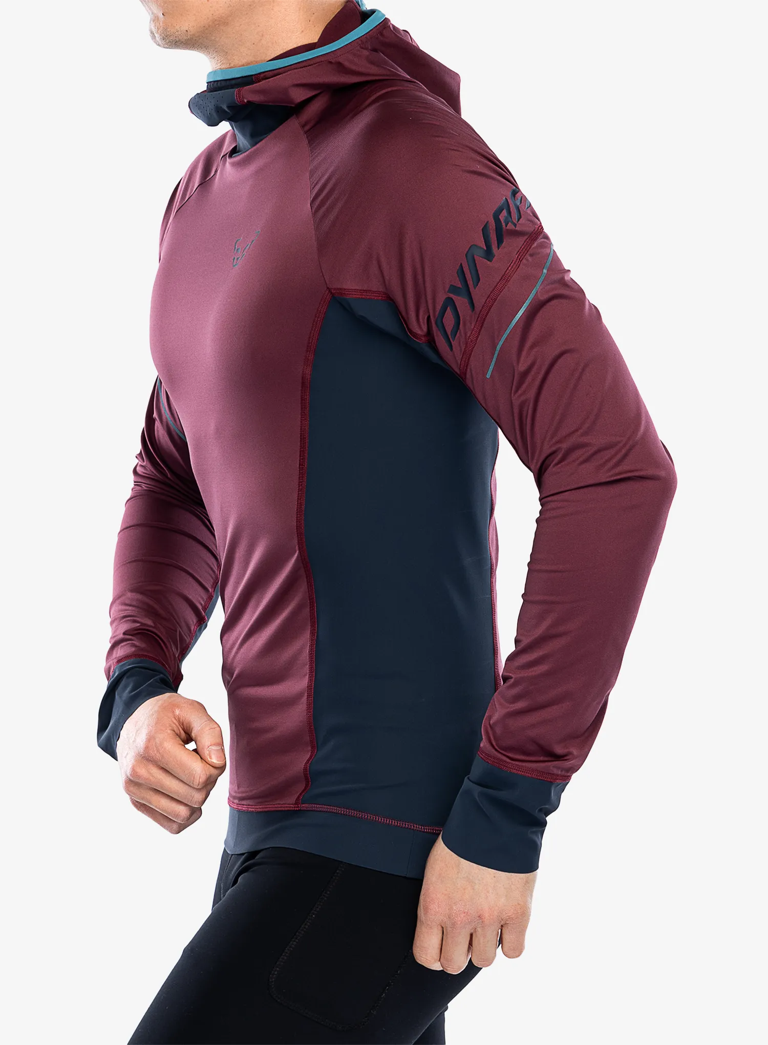 Tekaška jopica Dynafit Alpine L/S Tee - burgundy
