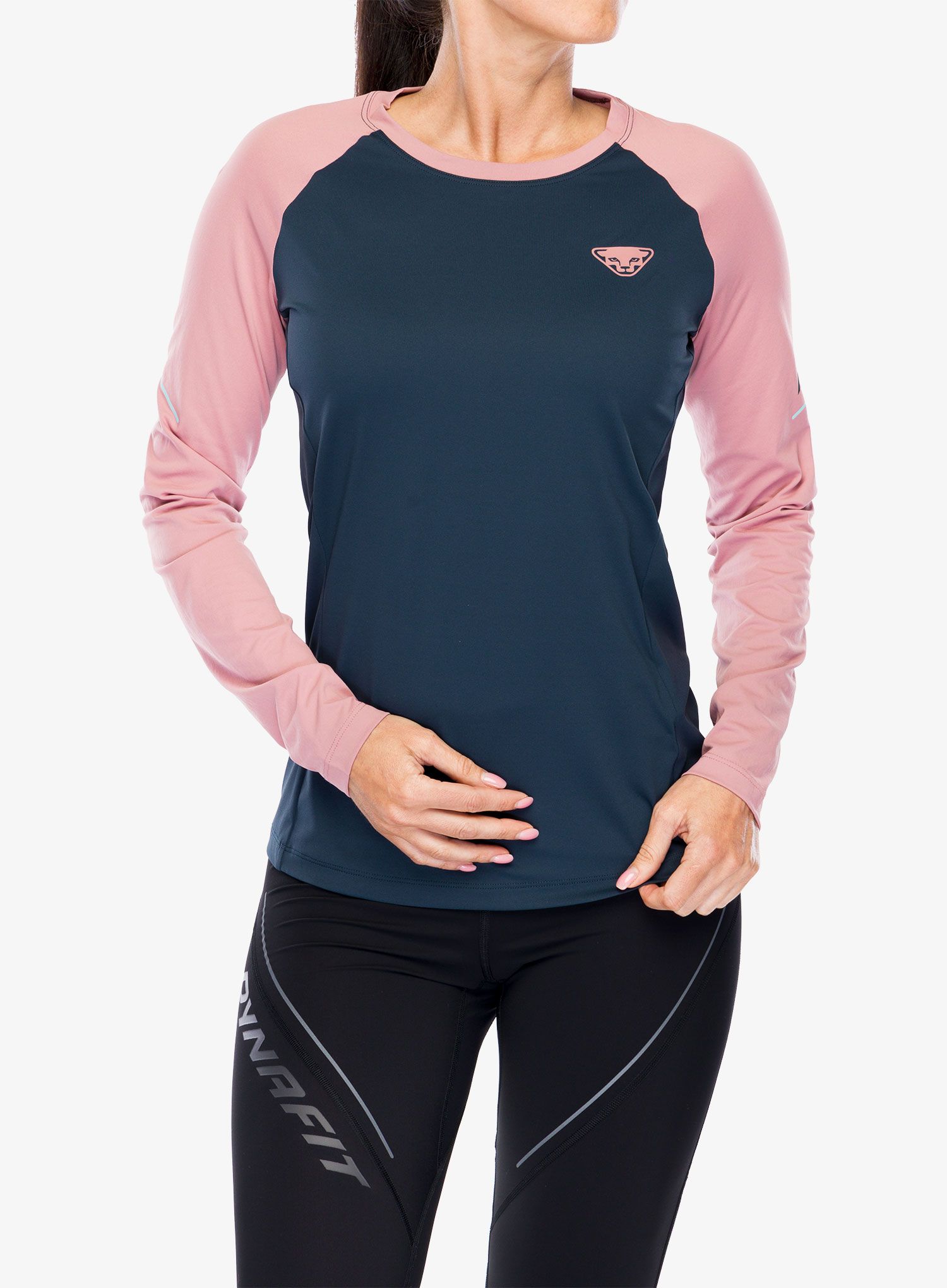 Ženska tekaška jopica Dynafit Alpine Pro L/S Tee - blueberry/mokarosa