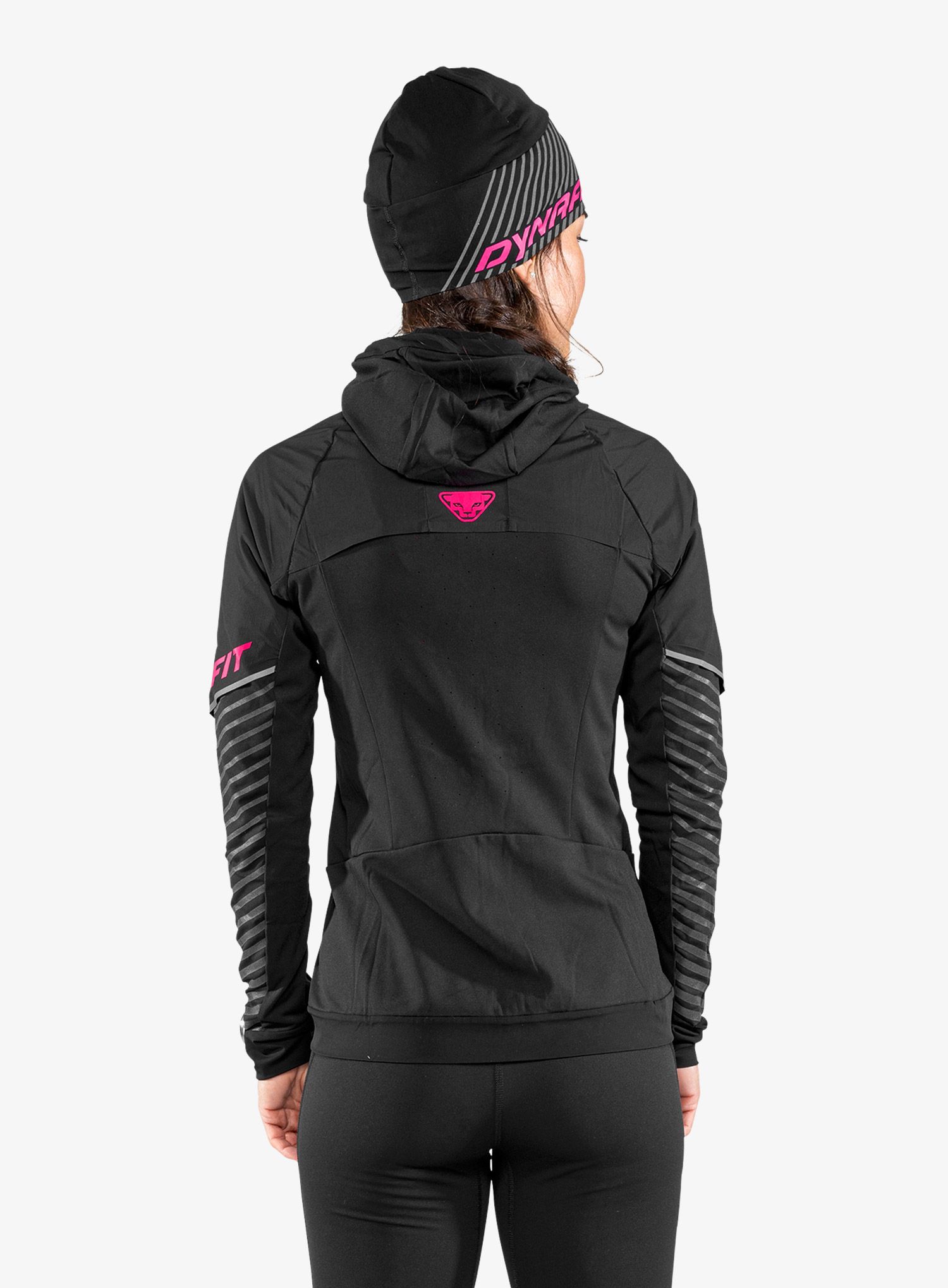 Kapa za tek Dynafit Alpine Reflective Beanie - black out/pink glo