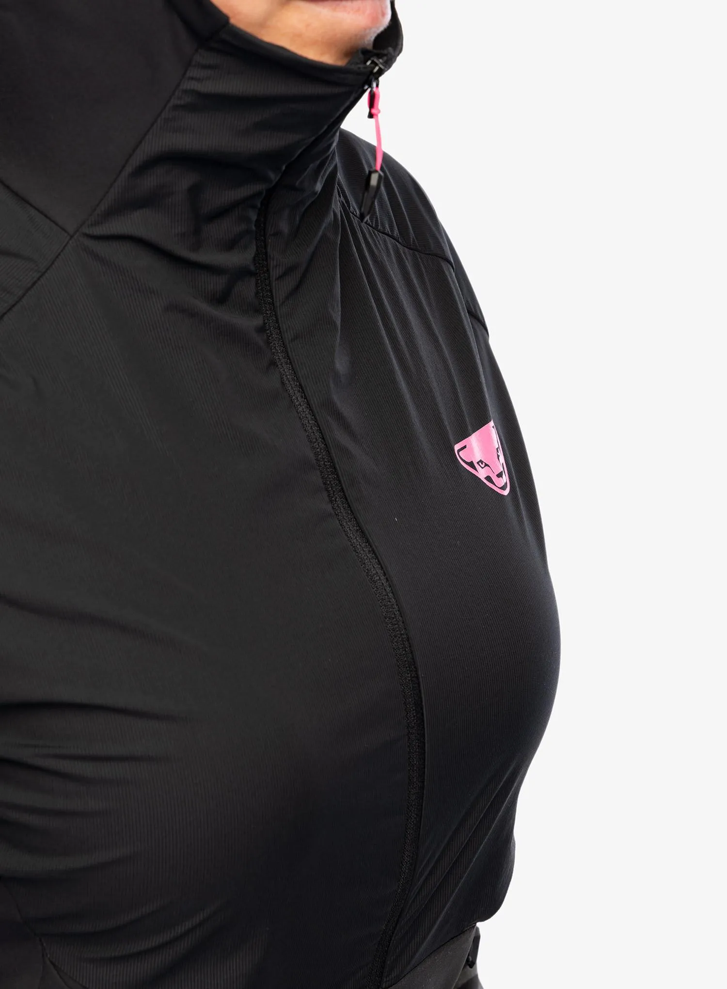 Ženska jakna za tek Dynafit Alpine Reflective Jacket - black out/pink glo